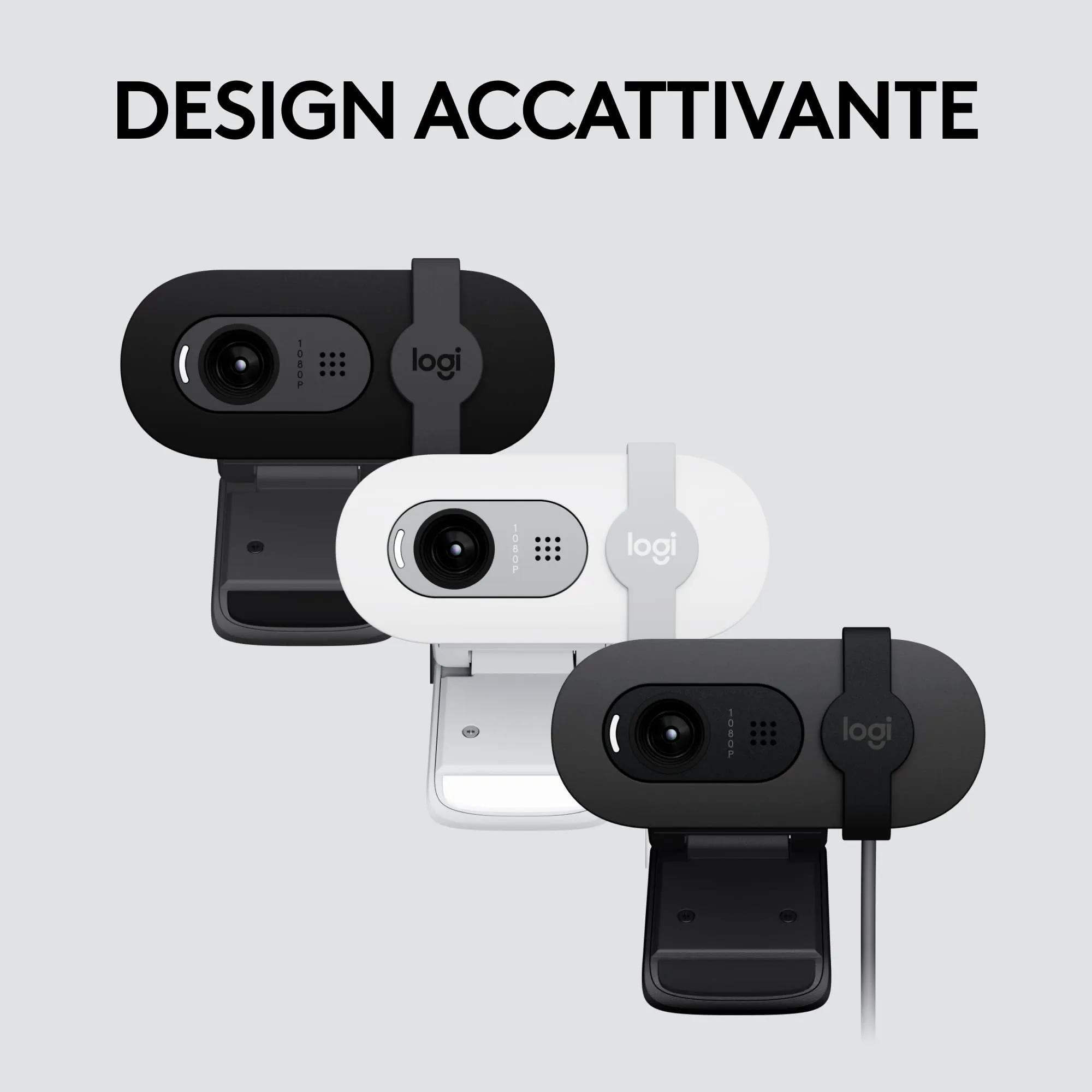 Logitech Brio 100 Full HD Webcam - Grafite - immagine 10
