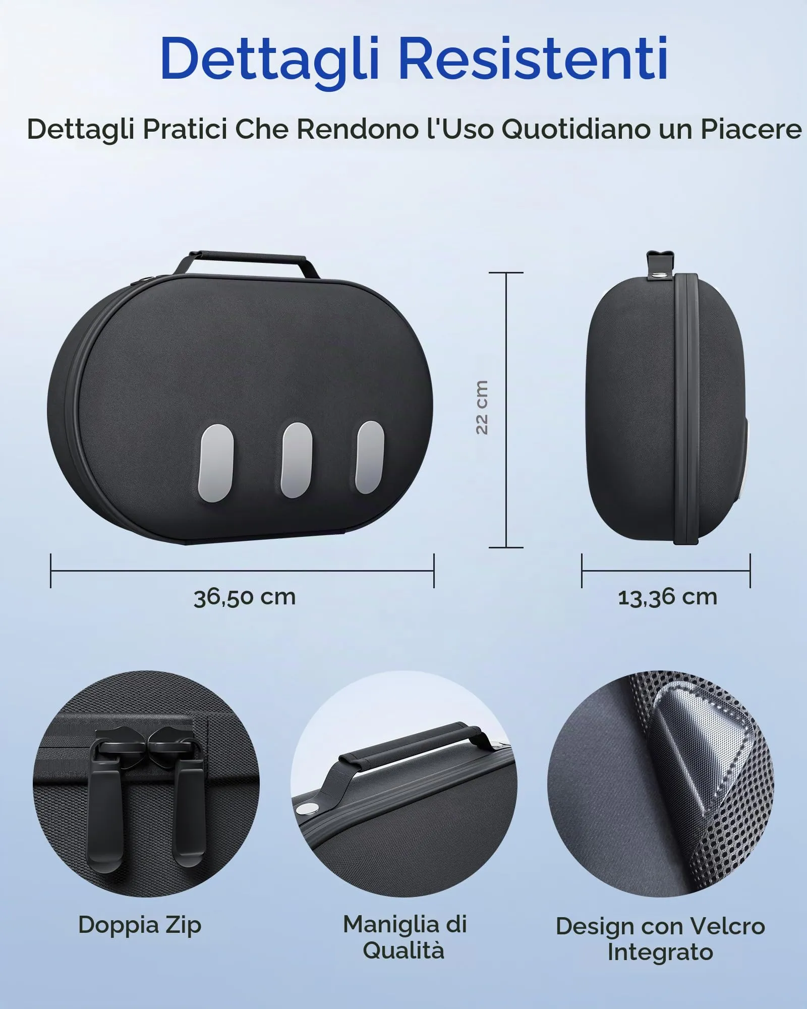 Aubika Custodia Rigida per Meta Quest 3 & Oculus Quest 3S, Nero - immagine 6