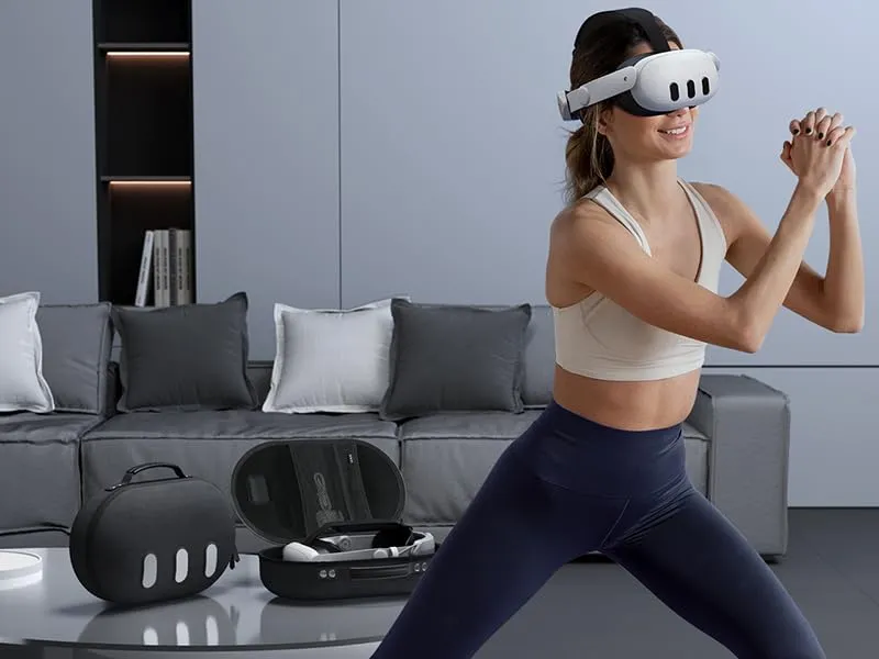 Aubika Custodia Rigida per Meta Quest 3 & Oculus Quest 3S, Nero - immagine 9
