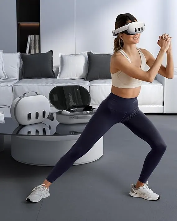 Aubika Custodia Rigida per Meta Quest 3 & Oculus Quest 3S, Grigio - immagine 9