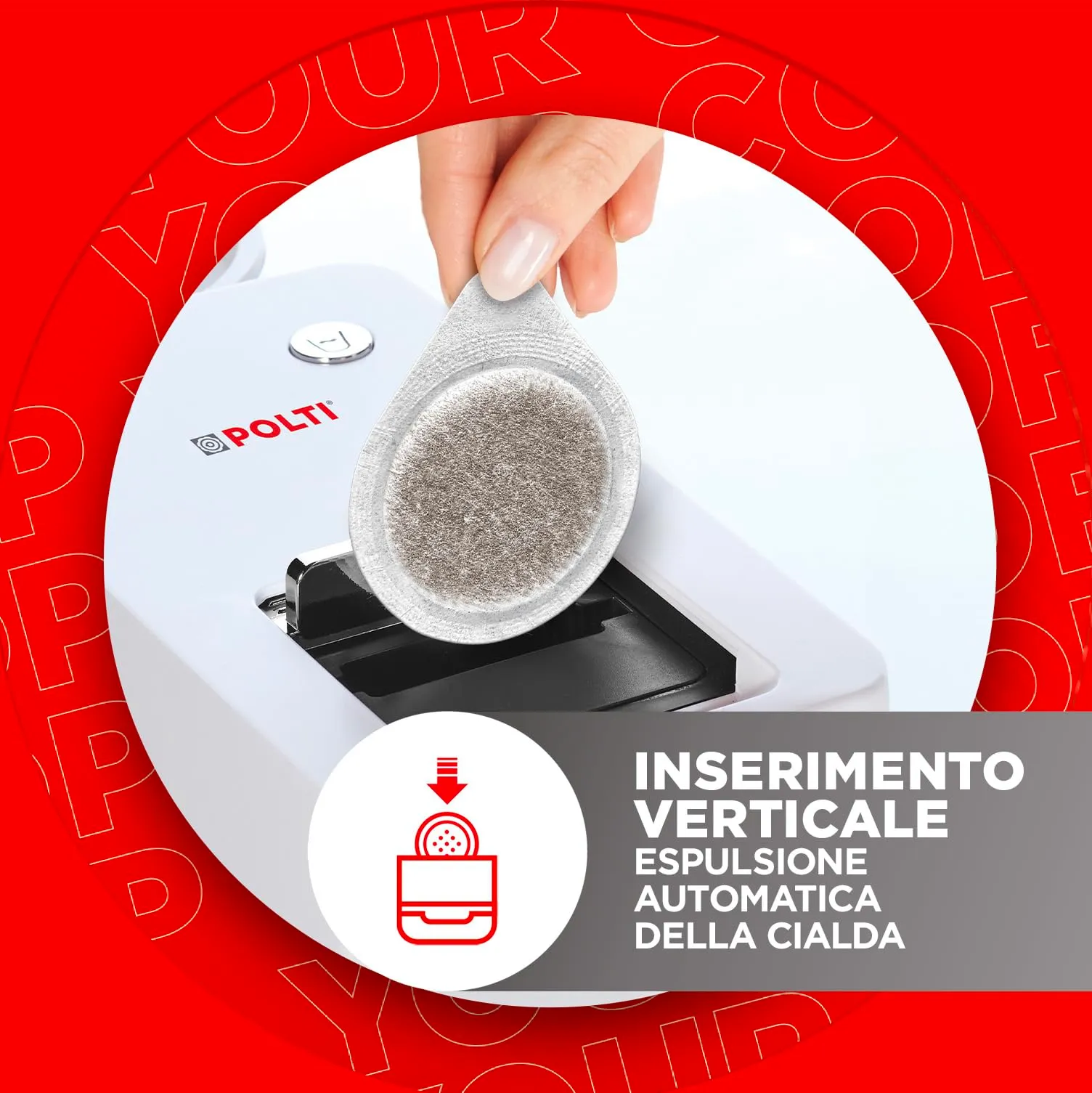 Polti Coffea S15W Macchina per Caffè Espresso a Cialde E.S.E. 44 mm - immagine 2