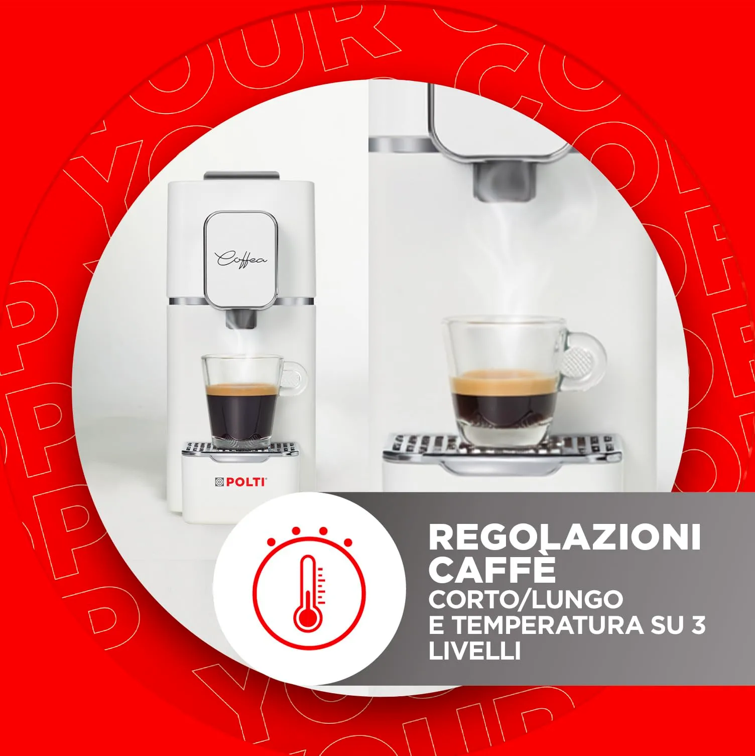 Polti Coffea S15W Macchina per Caffè Espresso a Cialde E.S.E. 44 mm - immagine 5