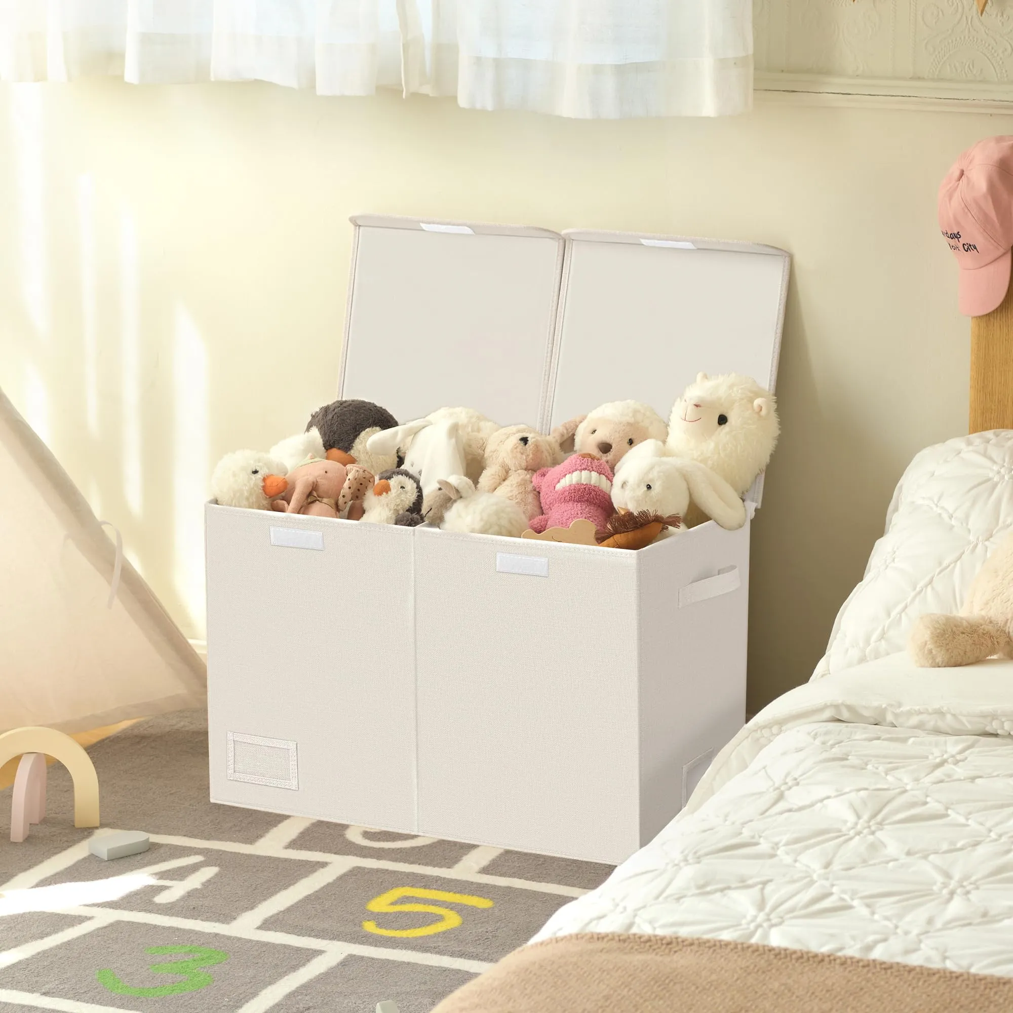 GRANNY SAYS Scatola Porta Giochi Bambini con Coperchio, XL, Marrone Chiaro - immagine 5
