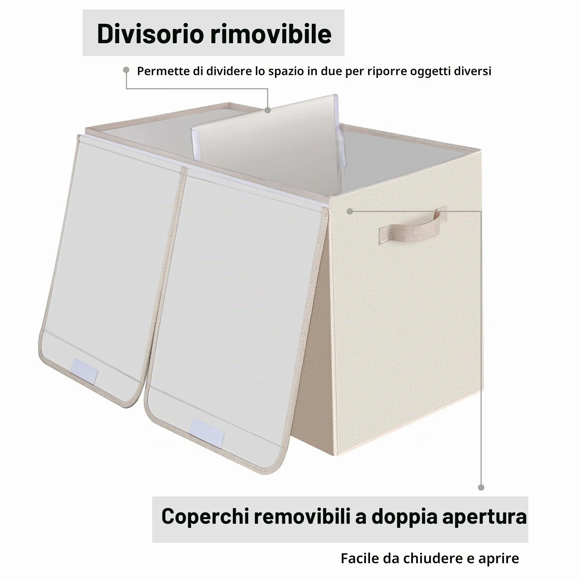 GRANNY SAYS Scatola Porta Giochi Bambini con Coperchio, XL, Marrone Chiaro - immagine 6