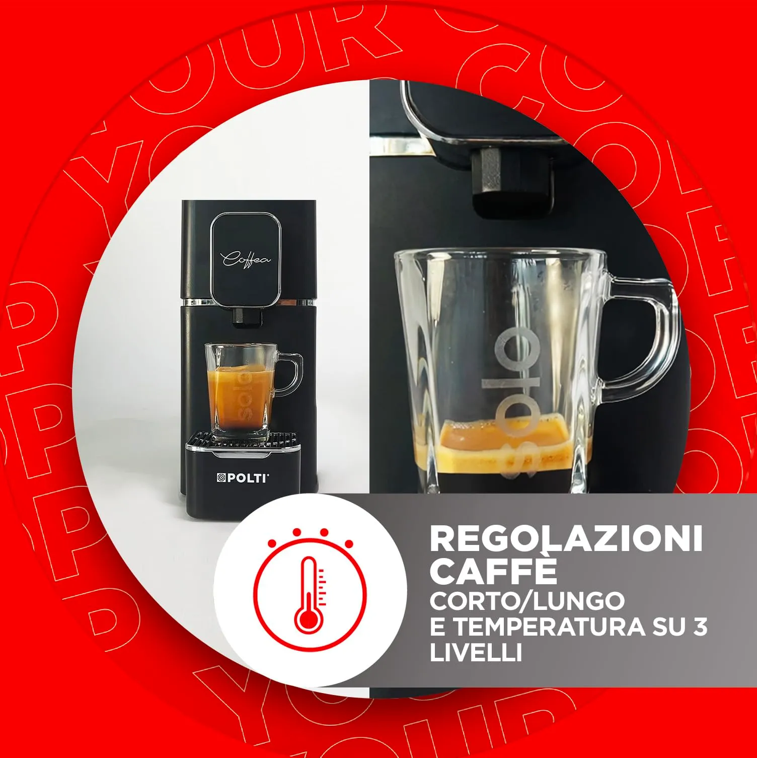 Polti Coffea S15B Macchina per Caffè Espresso a Cialde E.S.E. 44 mm - immagine 5