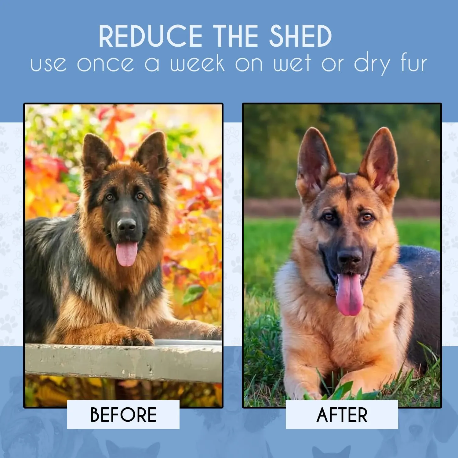 Candure Spazzola per Cani e Gatti in Acciaio Inossidabile, Doppia Faccia 17+9 Denti per Deshedding e Demattatura, Nera - immagine 5