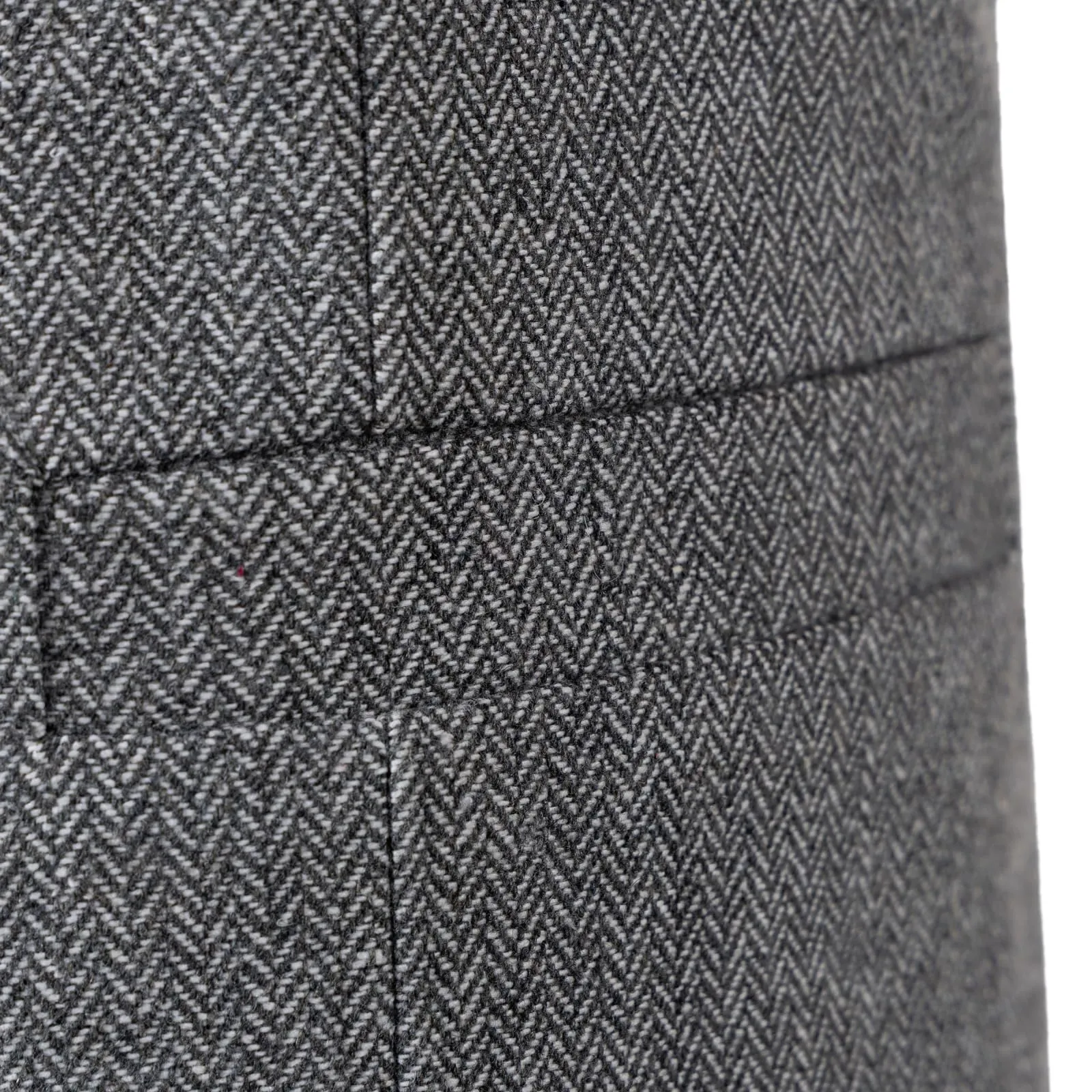 Solovedress Gilet da uomo vintage in tweed doppiopetto Argento 3XL - immagine 4