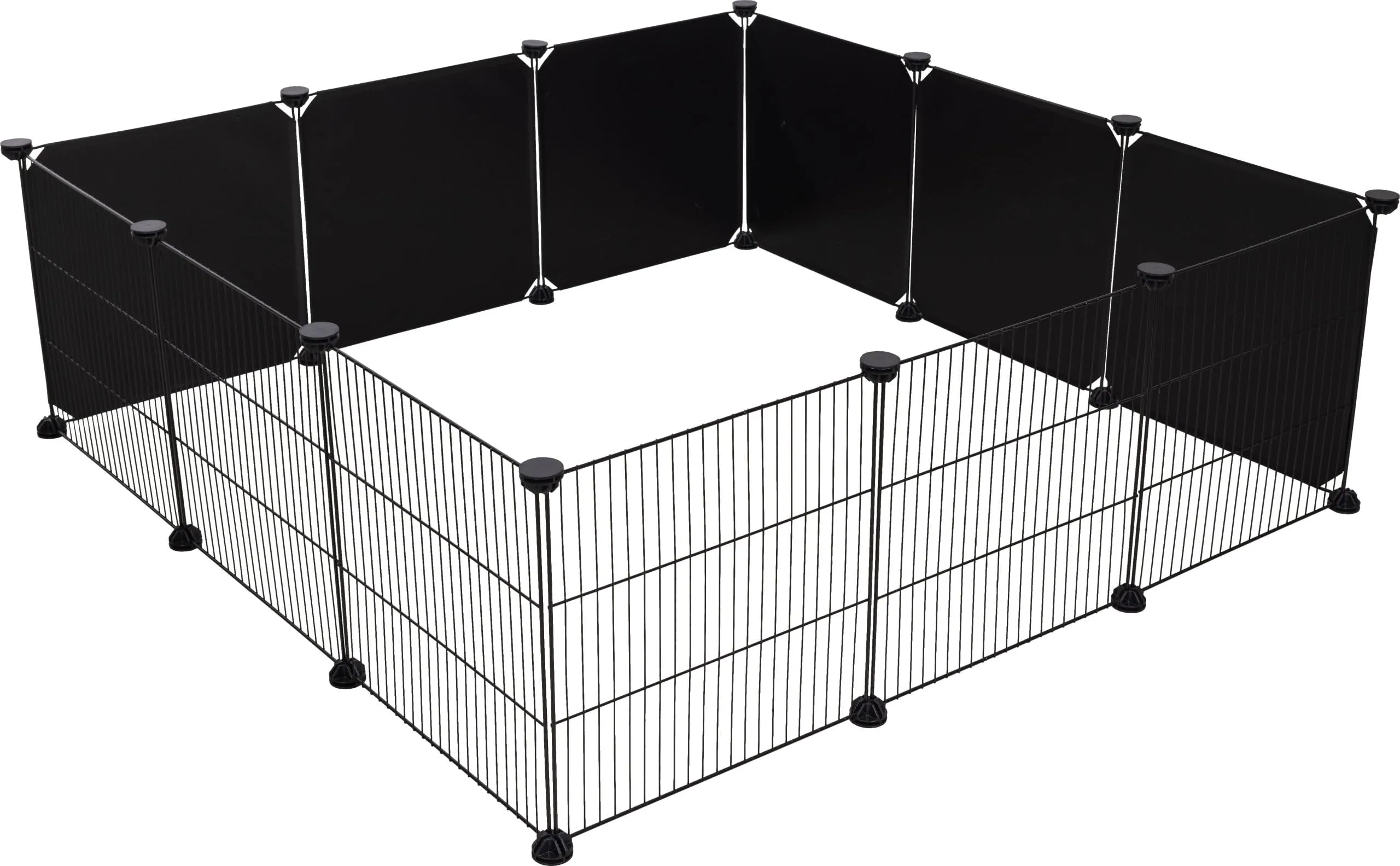 Kerbl Pet Elementi di parete in plastica, 6 pezzi, 35x35cm, Nero - immagine 4