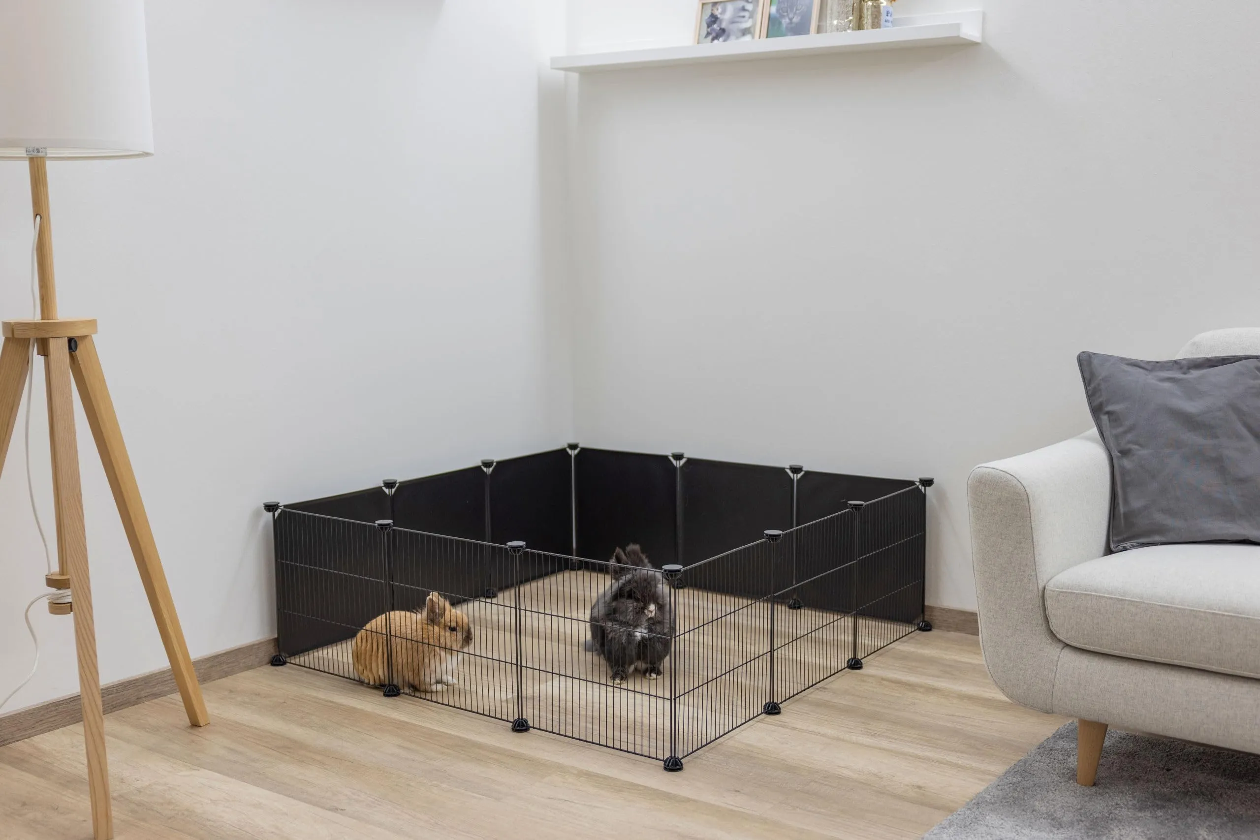 Kerbl Pet Elementi di parete in plastica, 6 pezzi, 35x35cm, Nero - immagine 8