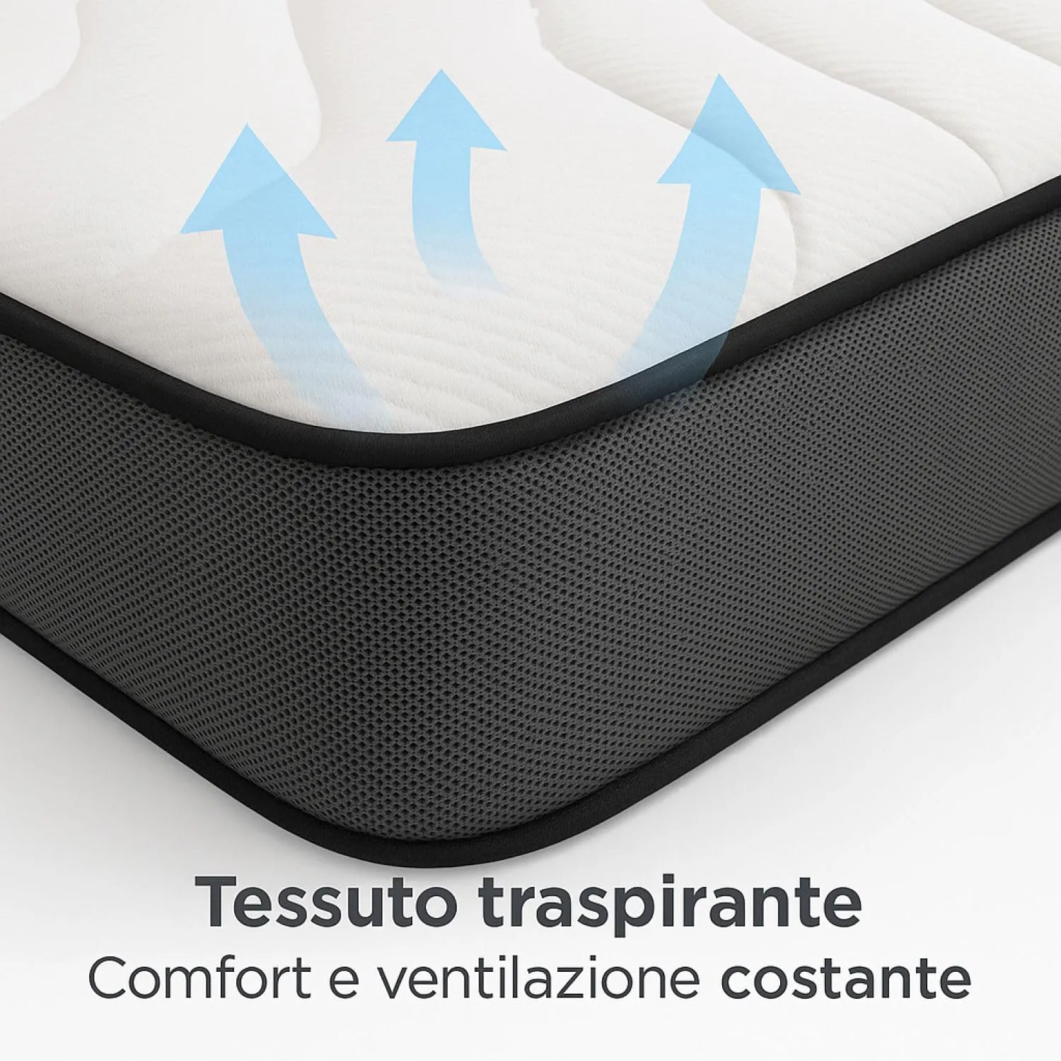 Leonardo Materasso Memory Ilaria Ortopedico 150x190 cm, Altezza 20 cm, Anallergico e Antiacaro - immagine 3