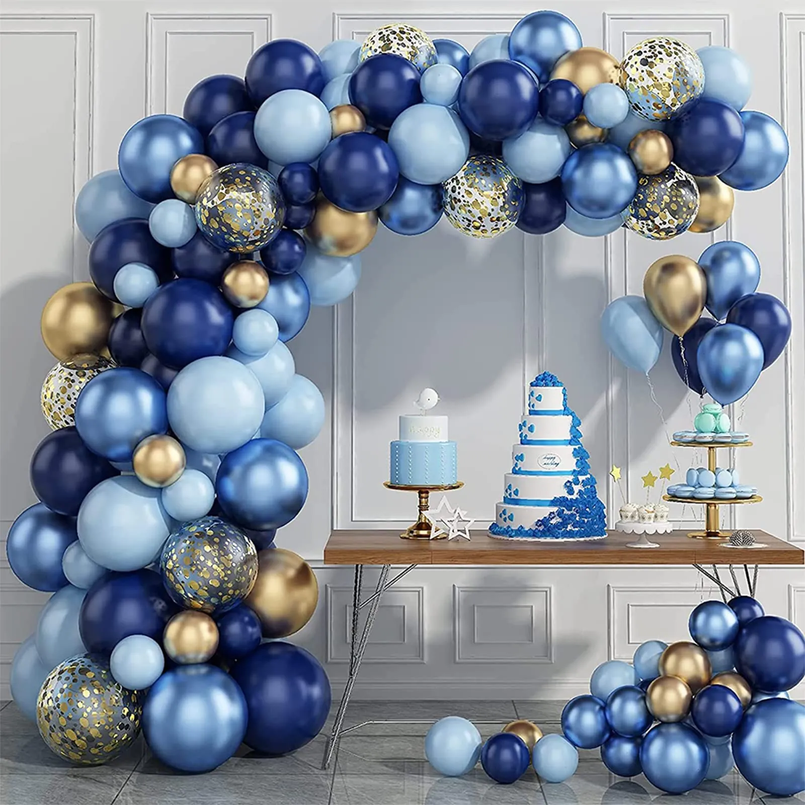 Frigg Kit Arco Palloncini Blu Navy e Oro - immagine 1