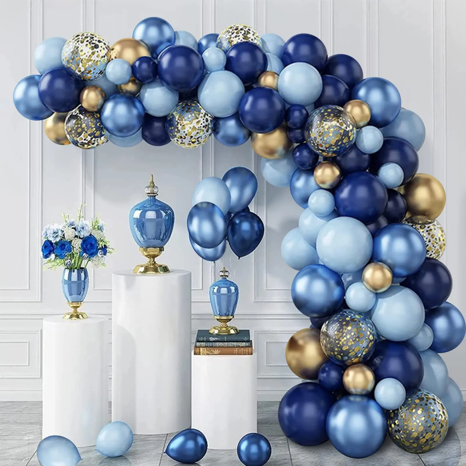 Frigg Kit Arco Palloncini Blu Navy e Oro - immagine 3