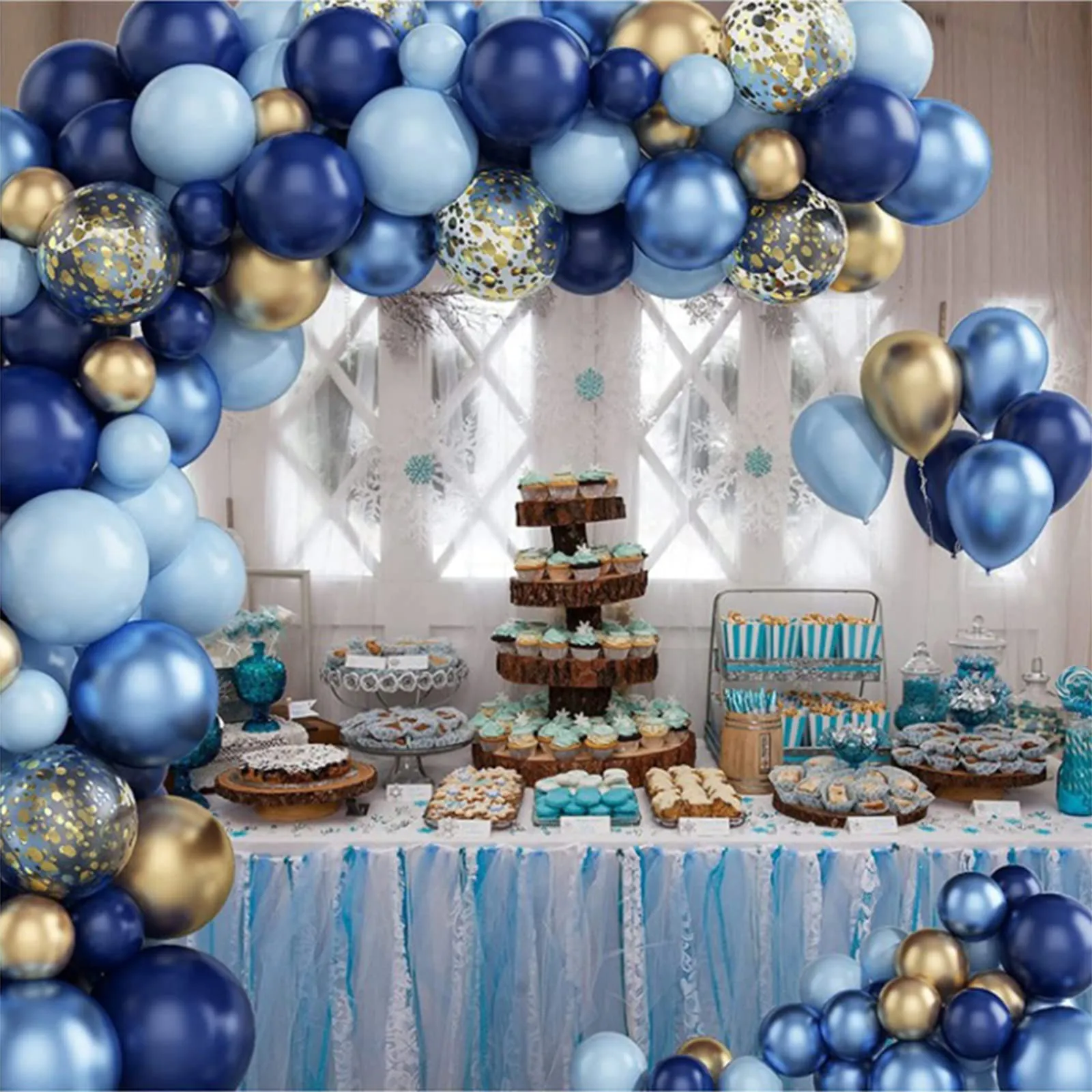 Frigg Kit Arco Palloncini Blu Navy e Oro - immagine 6