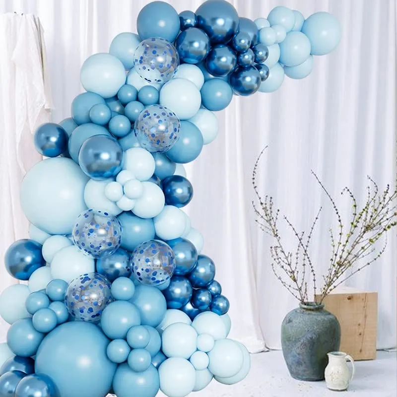 Frigg Kit Arco Palloncini Blu e Azzurri, 109 Pezzi - immagine 6