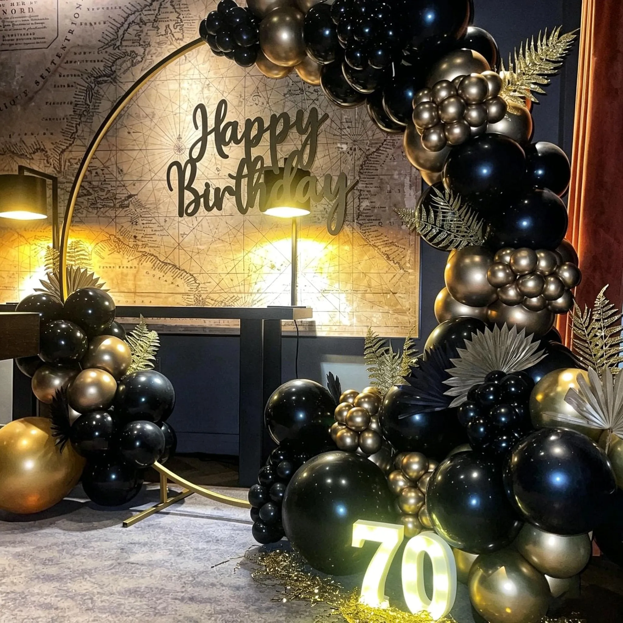 Frigg Kit Arco Palloncini Neri e Oro - immagine 8
