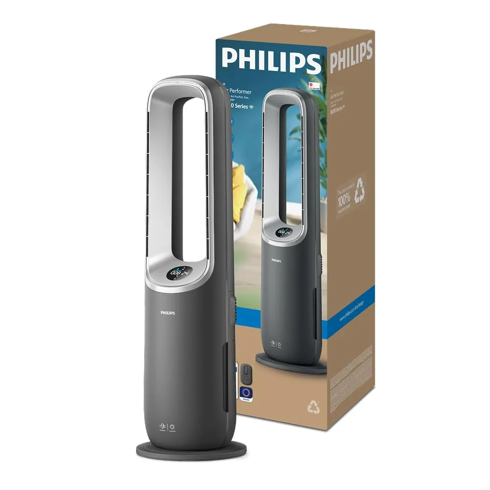 Philips Air Performer 3-in-1 Purificatore, Ventilatore e Riscaldatore AMF870/15, 70 m² - immagine 8