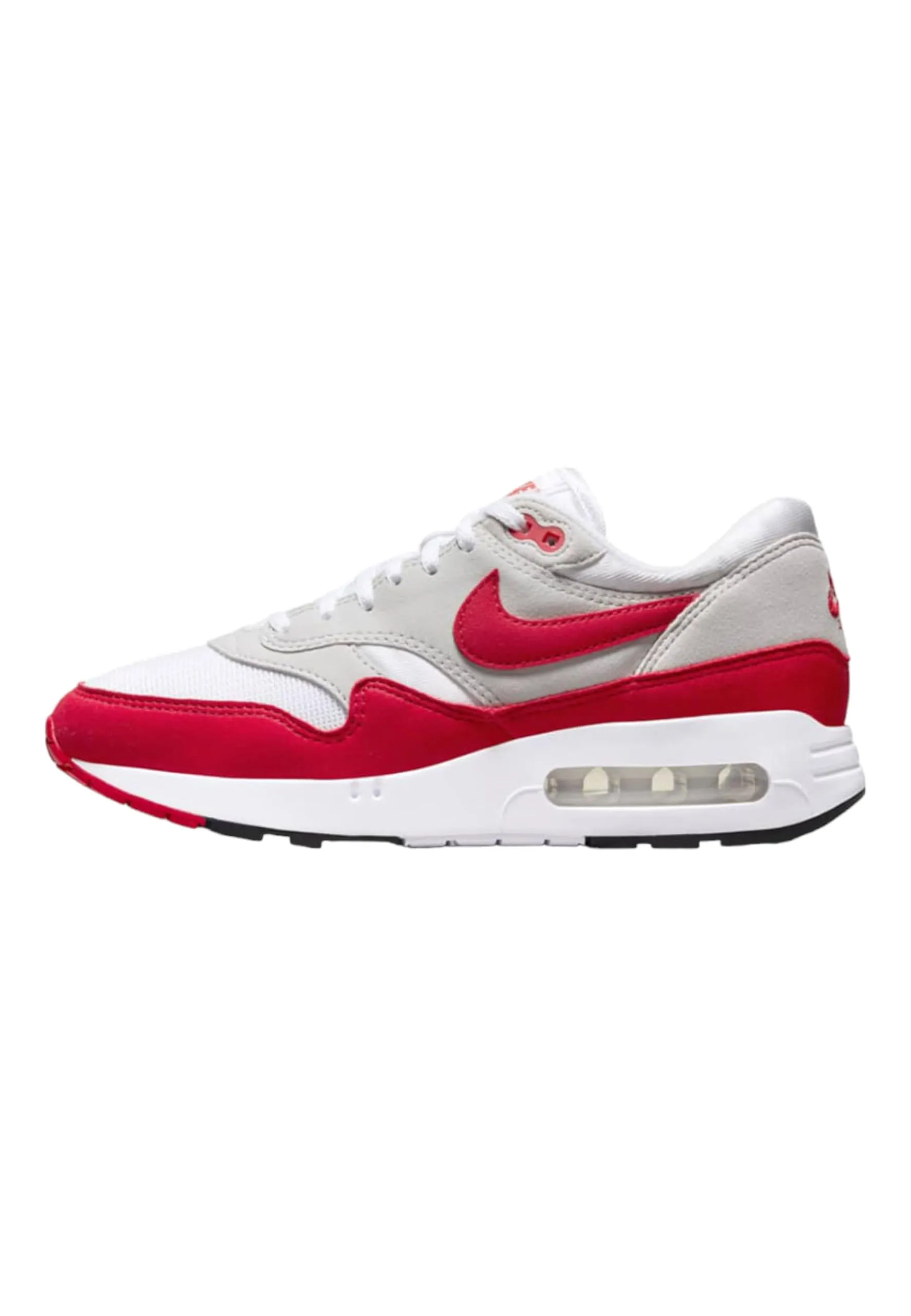 Nike Air Max 1 Leather Sneakers, White-Light Red (7.5) - immagine 1