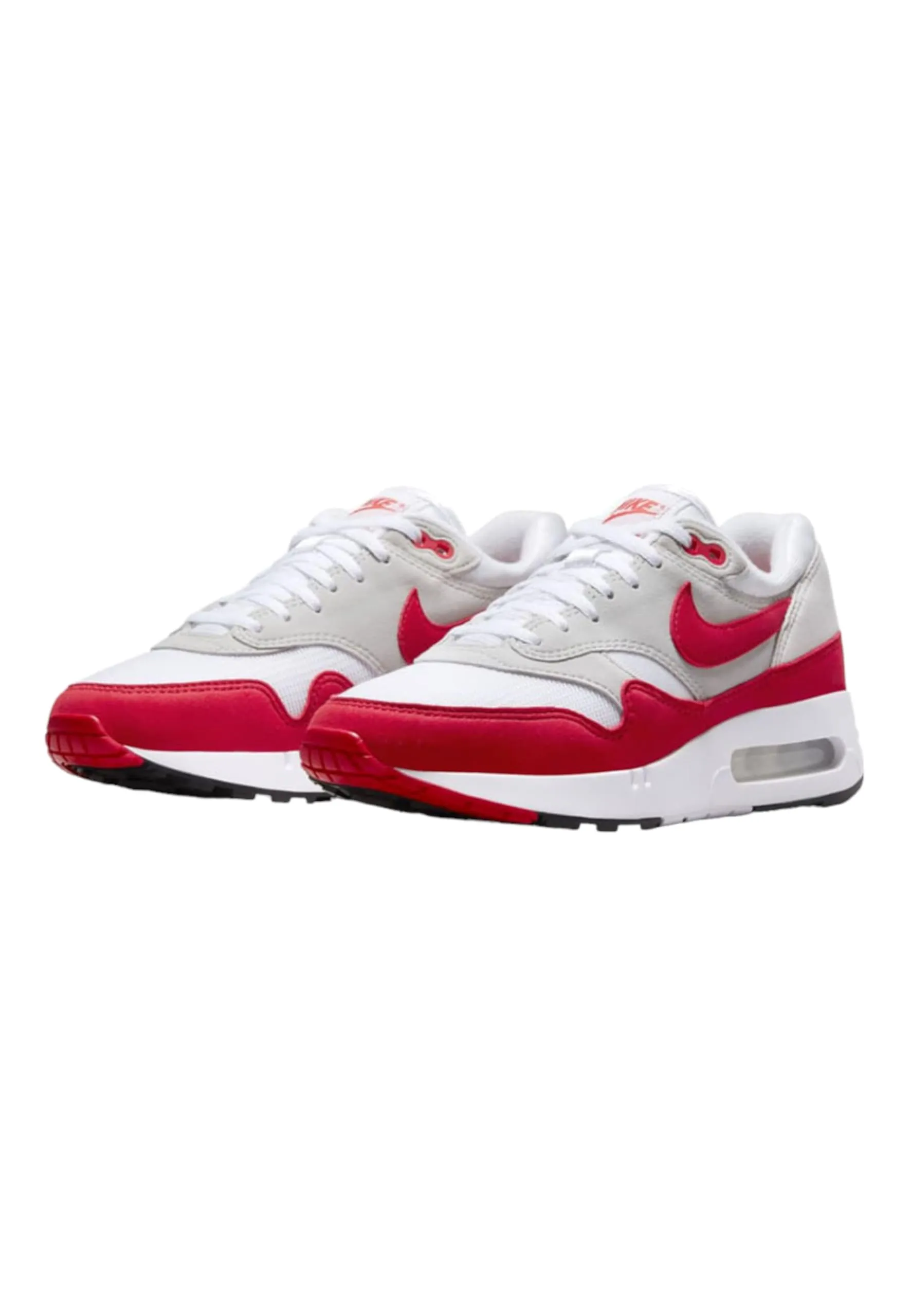Nike Air Max 1 Leather Sneakers, White-Light Red (7.5) - immagine 2