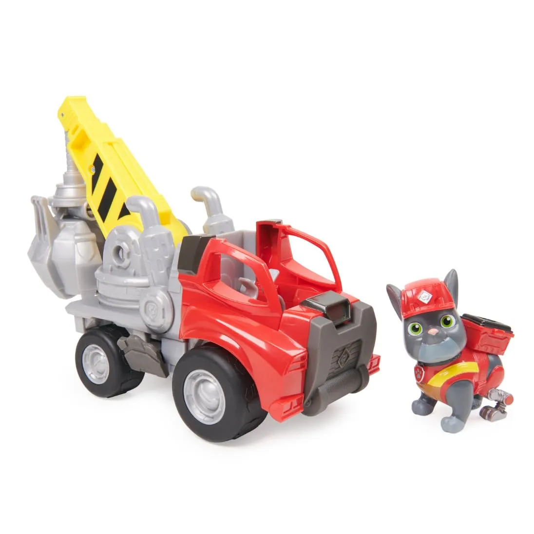 Rubble & Crew Veicolo da Lavoro di Charger, Ruspa con Artiglio e Personaggio da Collezione - immagine 1