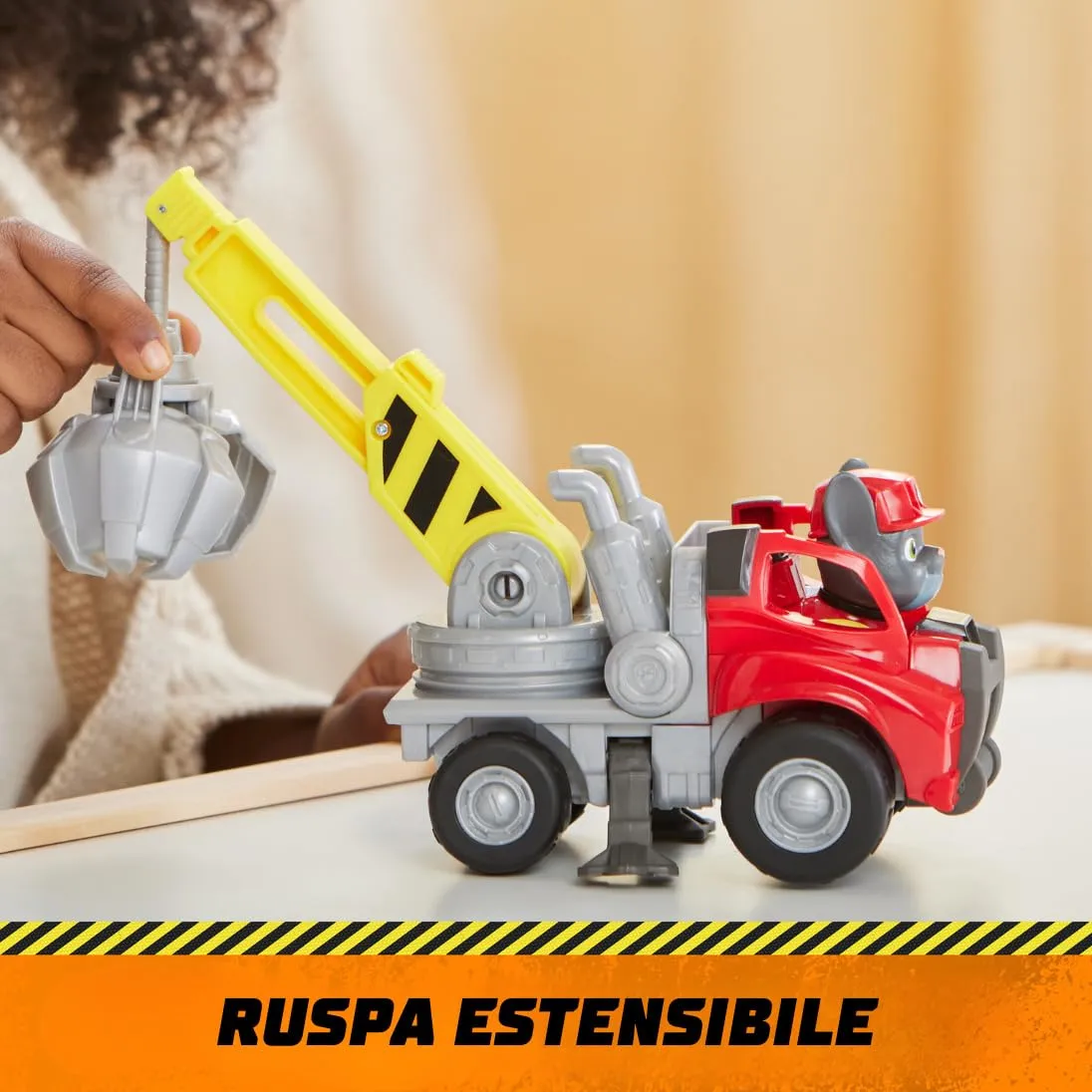 Rubble & Crew Veicolo da Lavoro di Charger, Ruspa con Artiglio e Personaggio da Collezione - immagine 5
