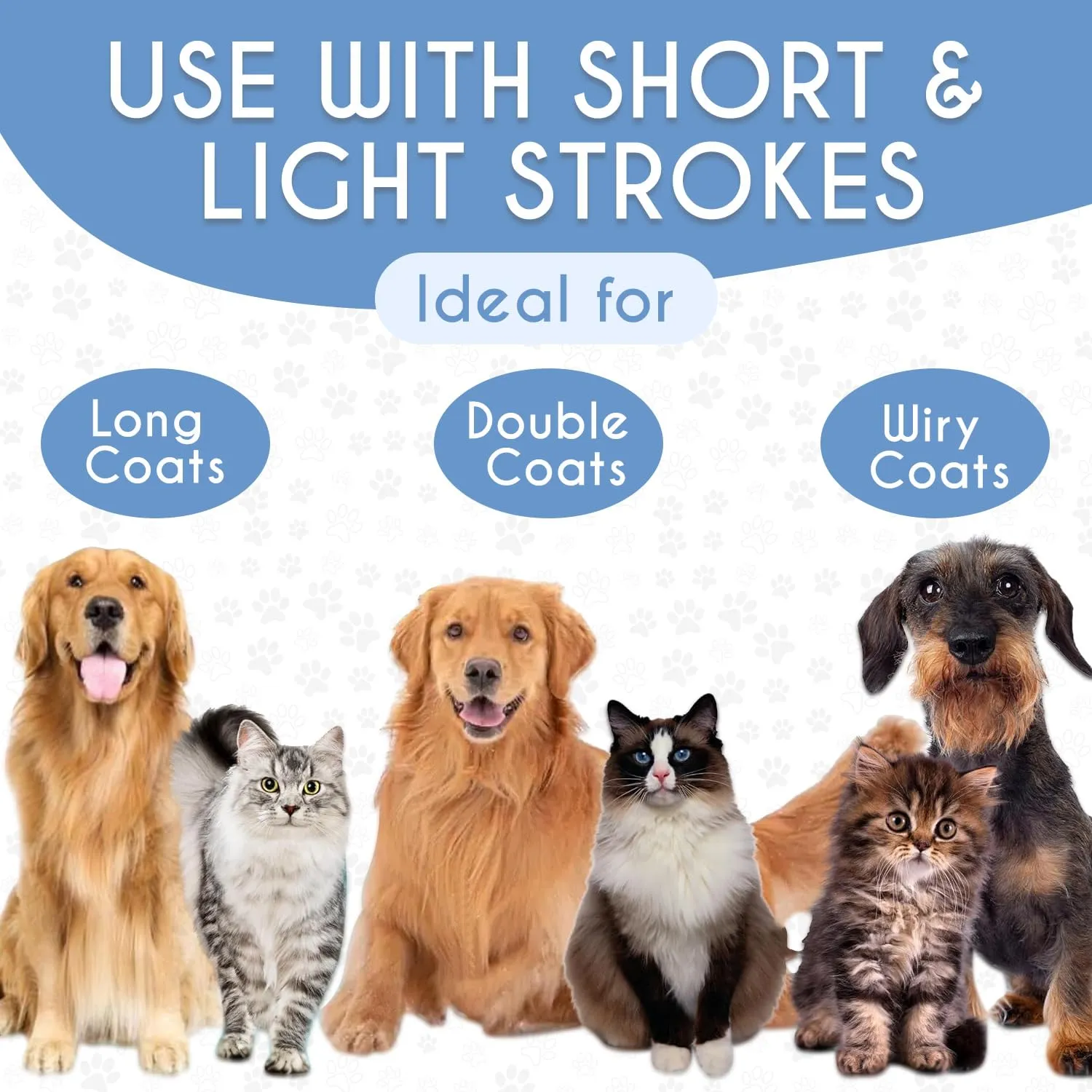 Candure Spazzola per Cani e Gatti in Acciaio Inossidabile Doppia Faccia per Deshedding, Rosa - immagine 4