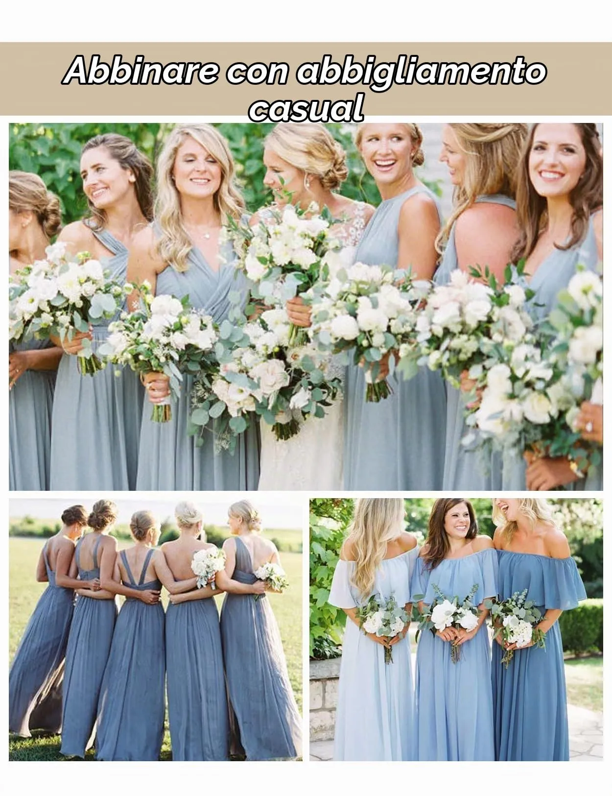 BEAUTELICATE Scialle Stola Donna in Chiffon Elegante (Dusty Blue - Taglia unica) - immagine 6