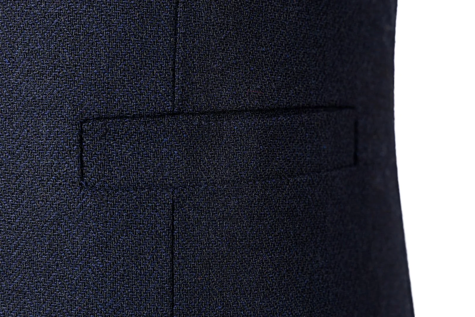 Solovedress Gilet da uomo in lana a righe, Blu marino, XL - immagine 3