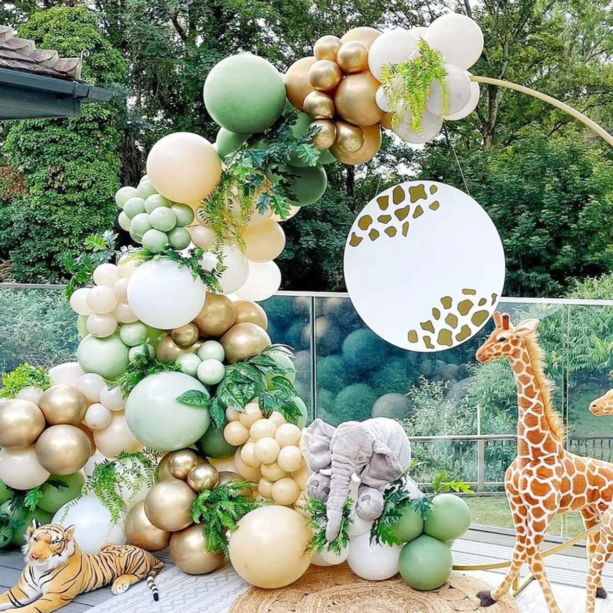 Frigg Kit Arco Palloncini Verde Salvia, 110 Pezzi, Verde e Oro - immagine 3