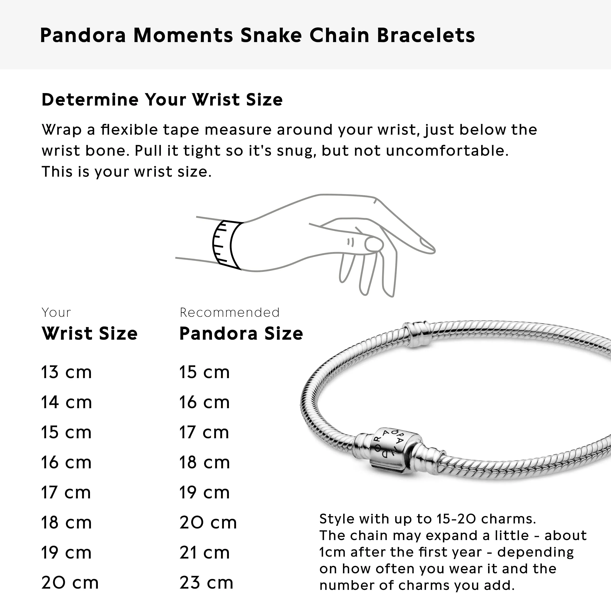 Pandora Icons Bracciale in maglia snake in argento Sterling, 19 cm - immagine 6