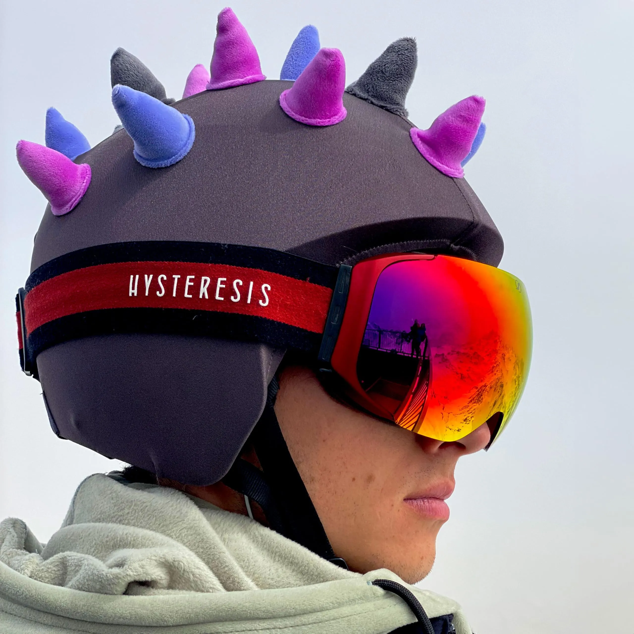 Coolcasc Corna Viola - Custodia universale per casco, Taglia unica - immagine 9