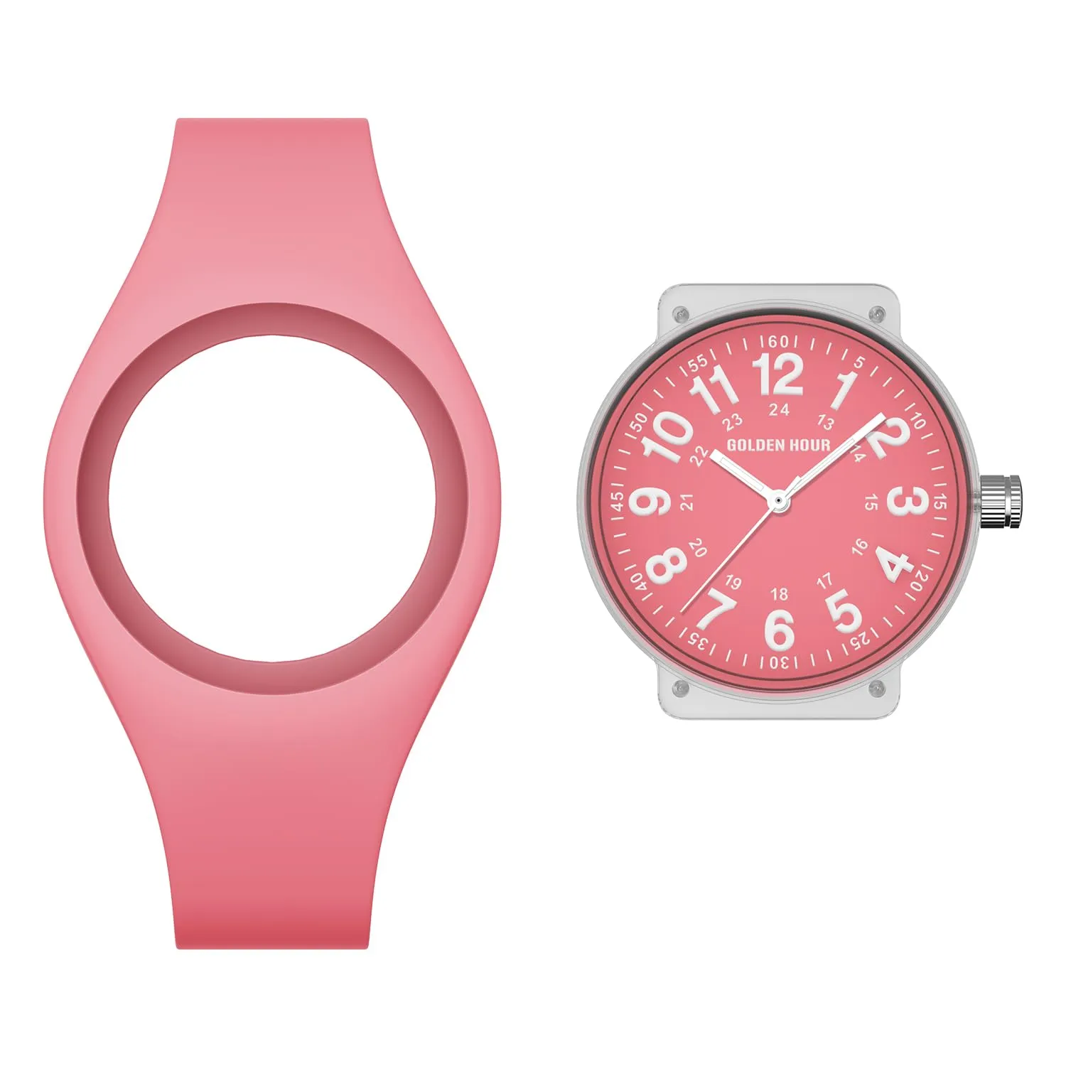 GOLDEN HOUR Orologio Unisex Digitale Analogico Sportivo Impermeabile GH-1318 con Cinturino in Silicone - immagine 2