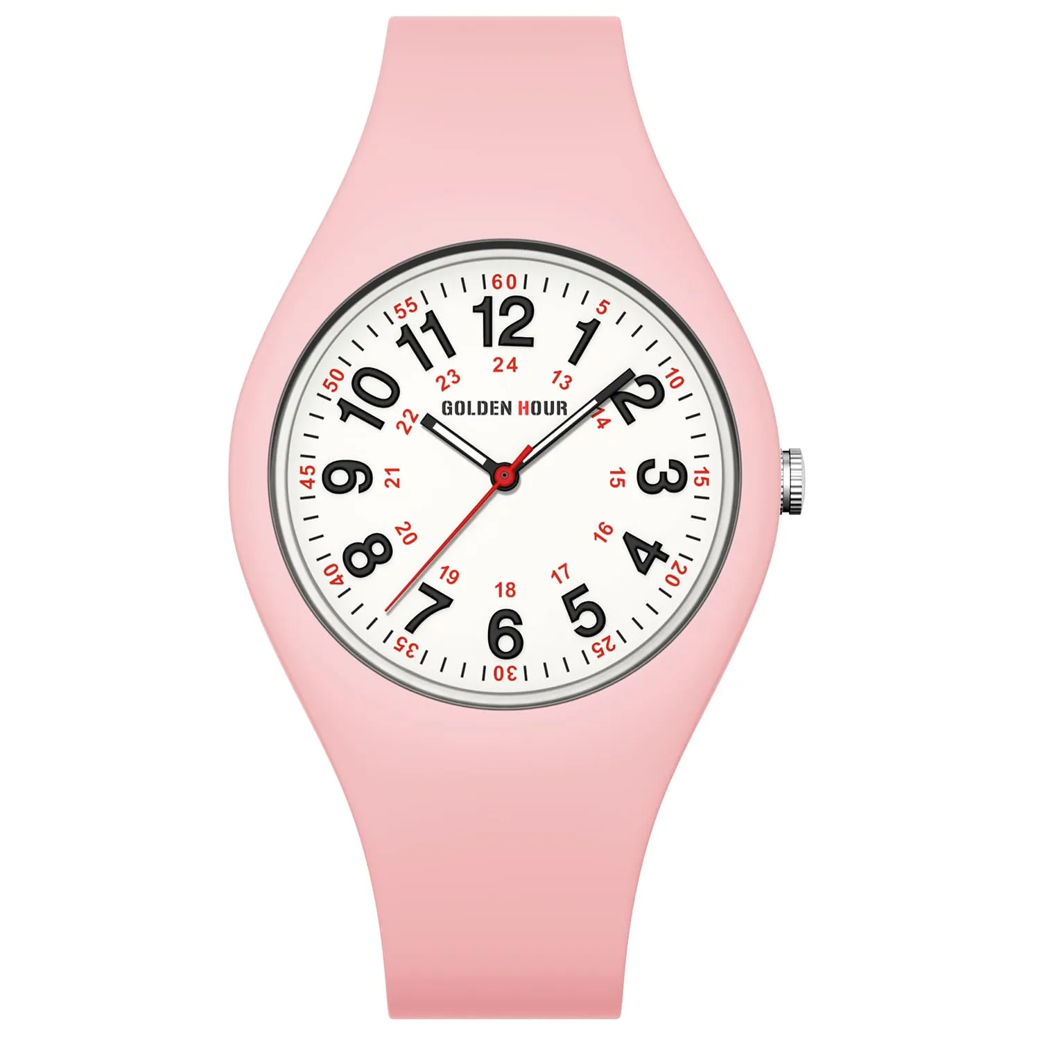 GOLDEN HOUR GH-1318 Orologio Unisex Digitale Analogico Sportivo Impermeabile con Cinturino in Silicone - immagine 2