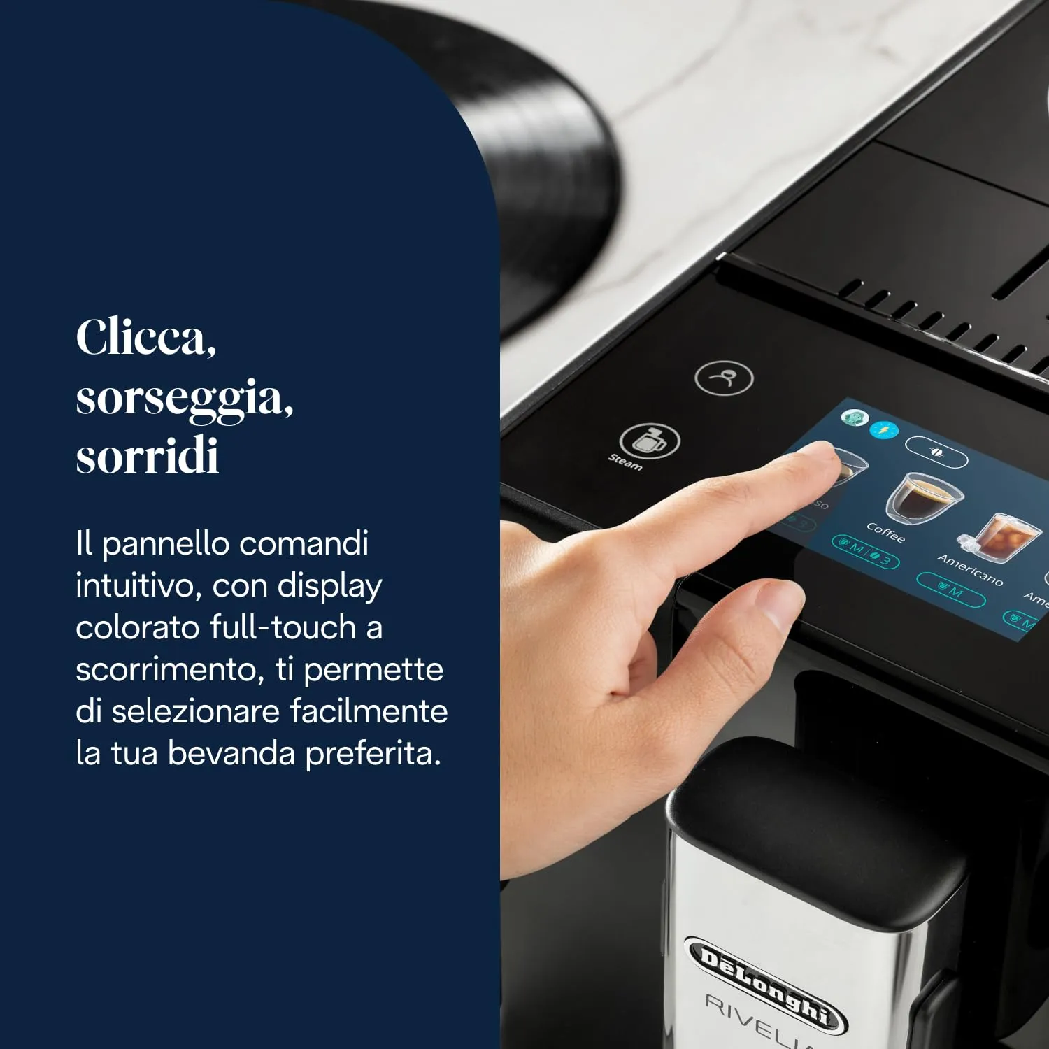 De'Longhi Rivelia Perfetto EXAM440.35.B Macchina da Caffè Automatica, Nero Onice - immagine 8