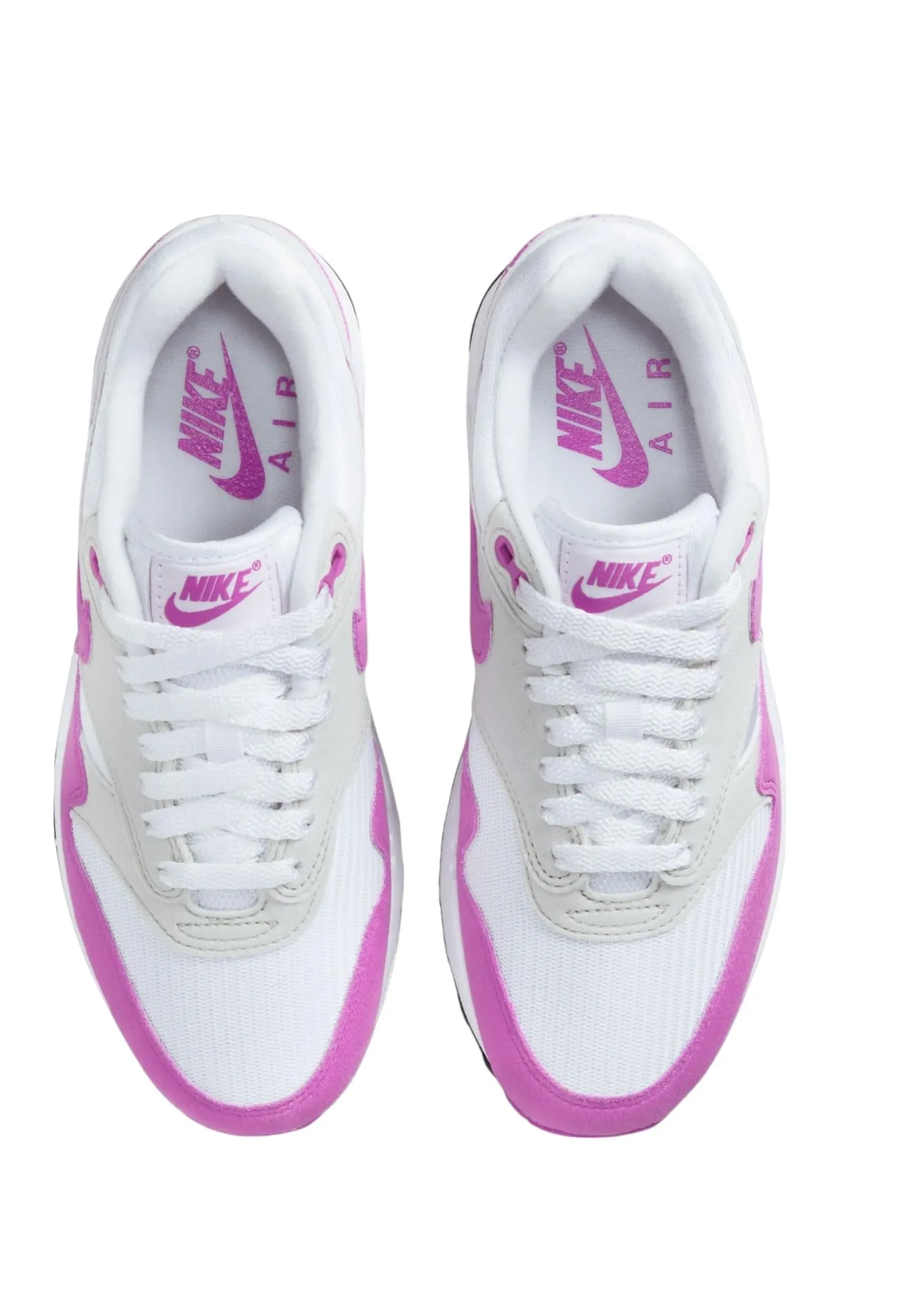 Nike Air Max 1 Women's Sneakers - Neutral Grey/Fuchsia Dream-White-Black - 40.5 EU - immagine 4