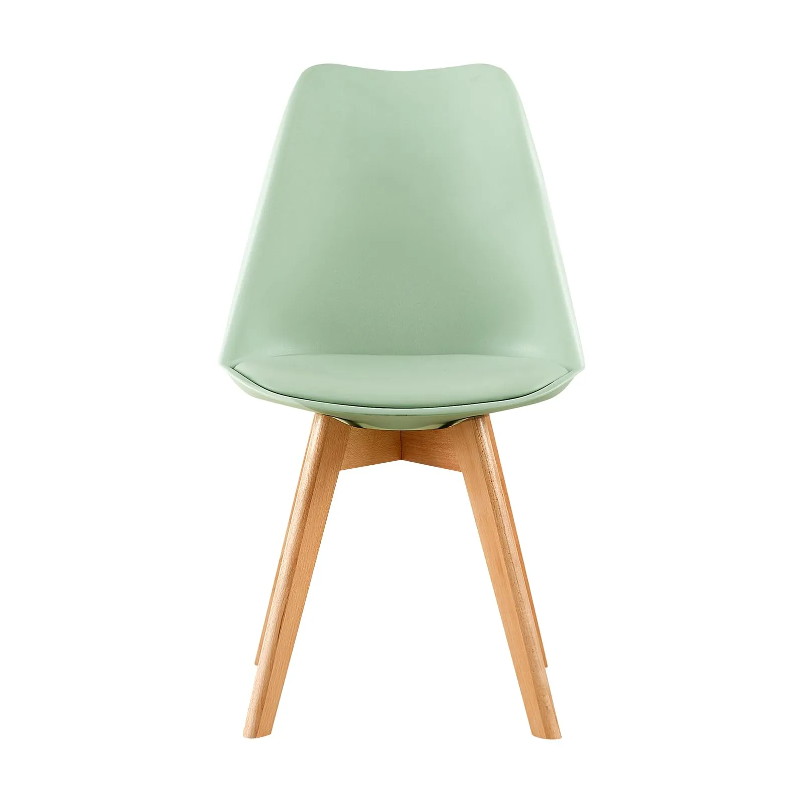 EGGREE Set di 2 Sedie da Pranzo e Cucina in Pelle PU e Legno di Faggio, Gelato Verde - immagine 9
