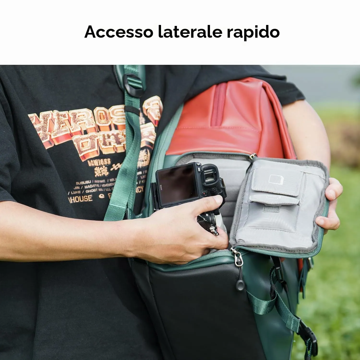 K&F Concept Zaino Fotografico Professionale Impermeabile Antifurto 20L KF13.087AV8 - immagine 5