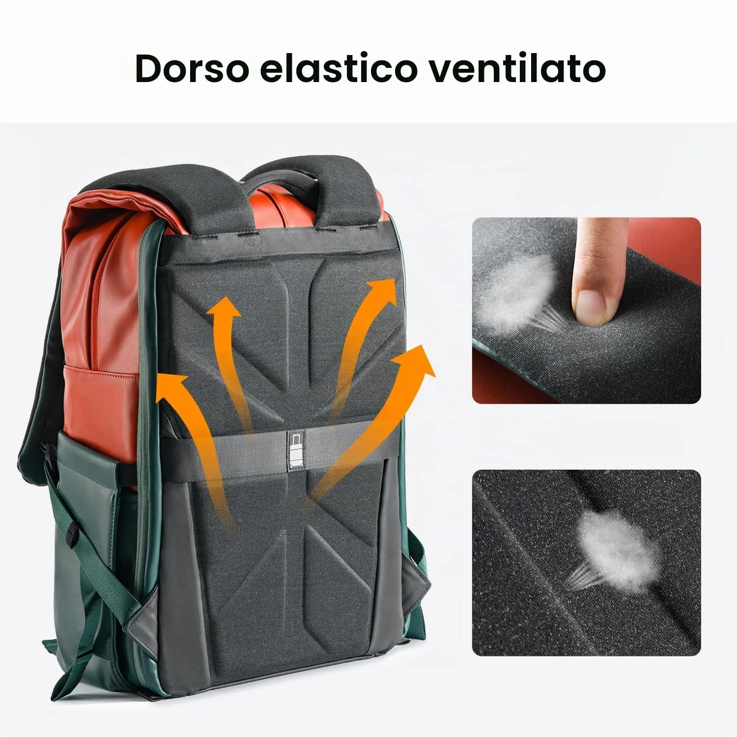 K&F Concept Zaino Fotografico Professionale Impermeabile Antifurto 20L KF13.087AV8 - immagine 8
