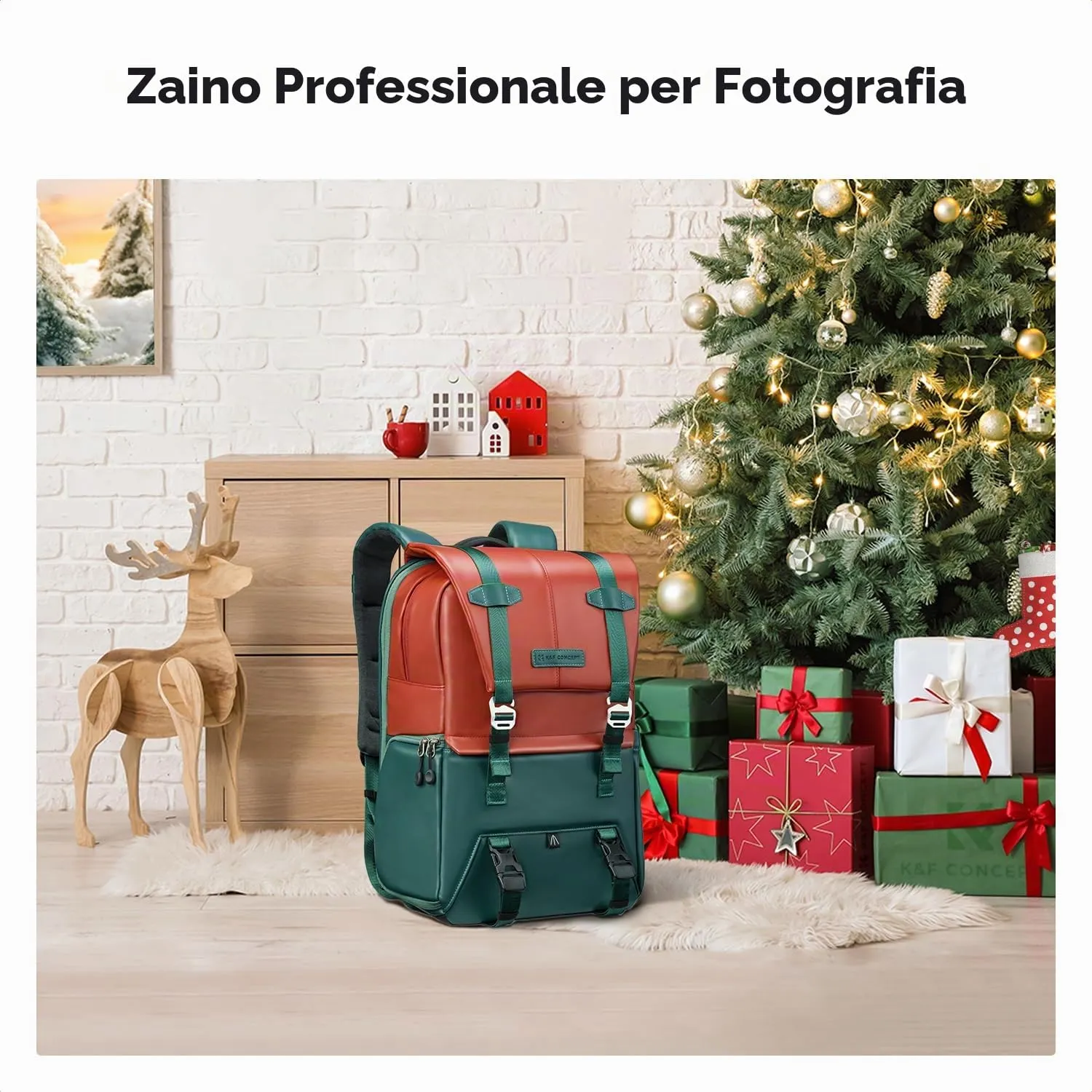 K&F Concept Zaino Fotografico Professionale Impermeabile Antifurto 20L KF13.087AV8 - immagine 9