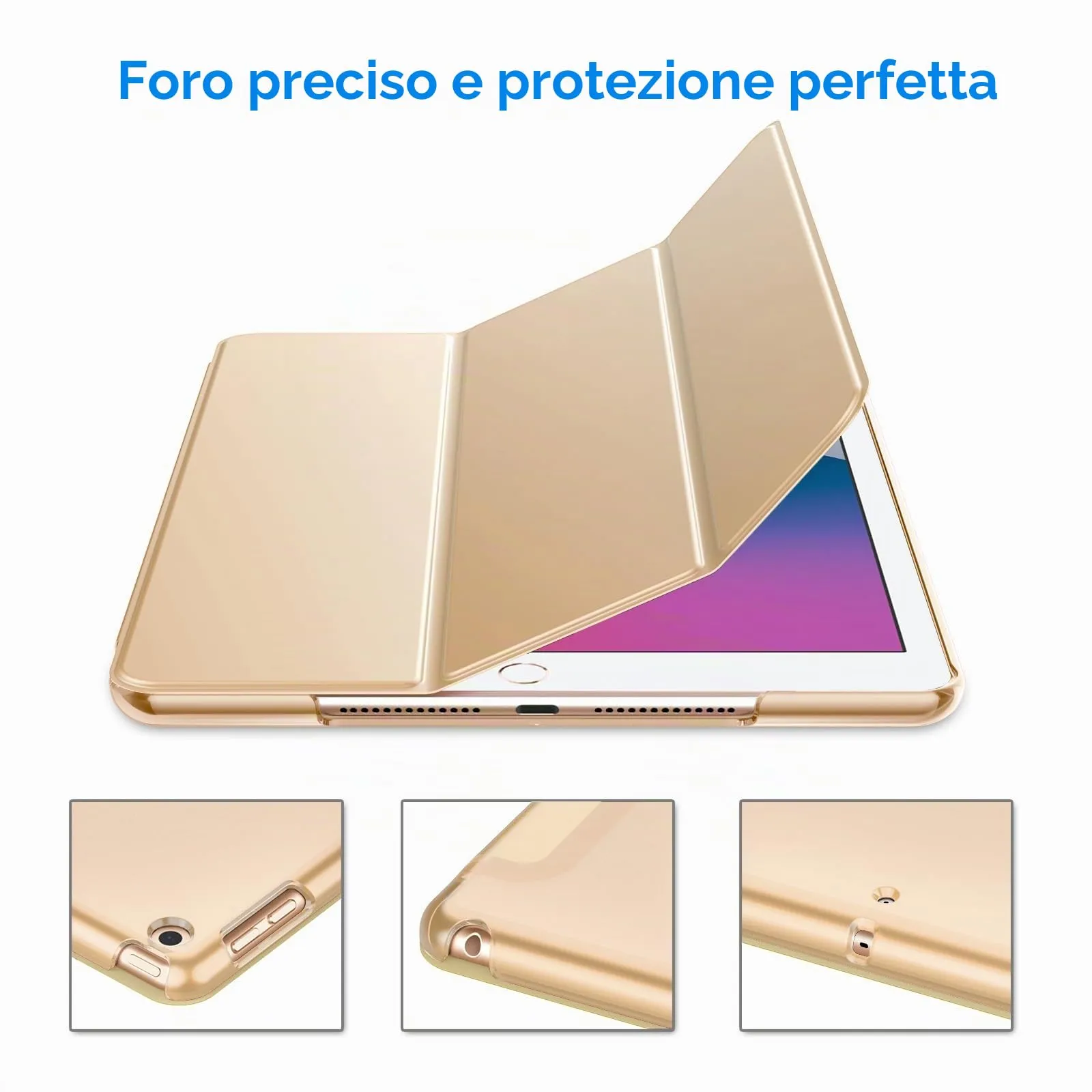 JETech Custodia per iPad 9ª/8ª/7ª Gen 10,2", Beige - immagine 3