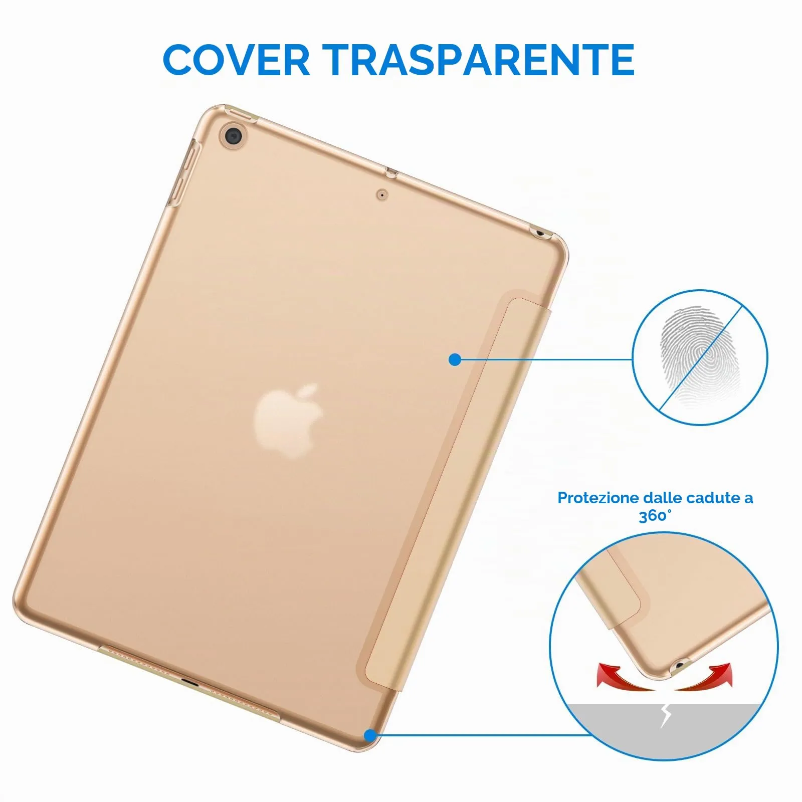 JETech Custodia per iPad 9ª/8ª/7ª Gen 10,2", Beige - immagine 4