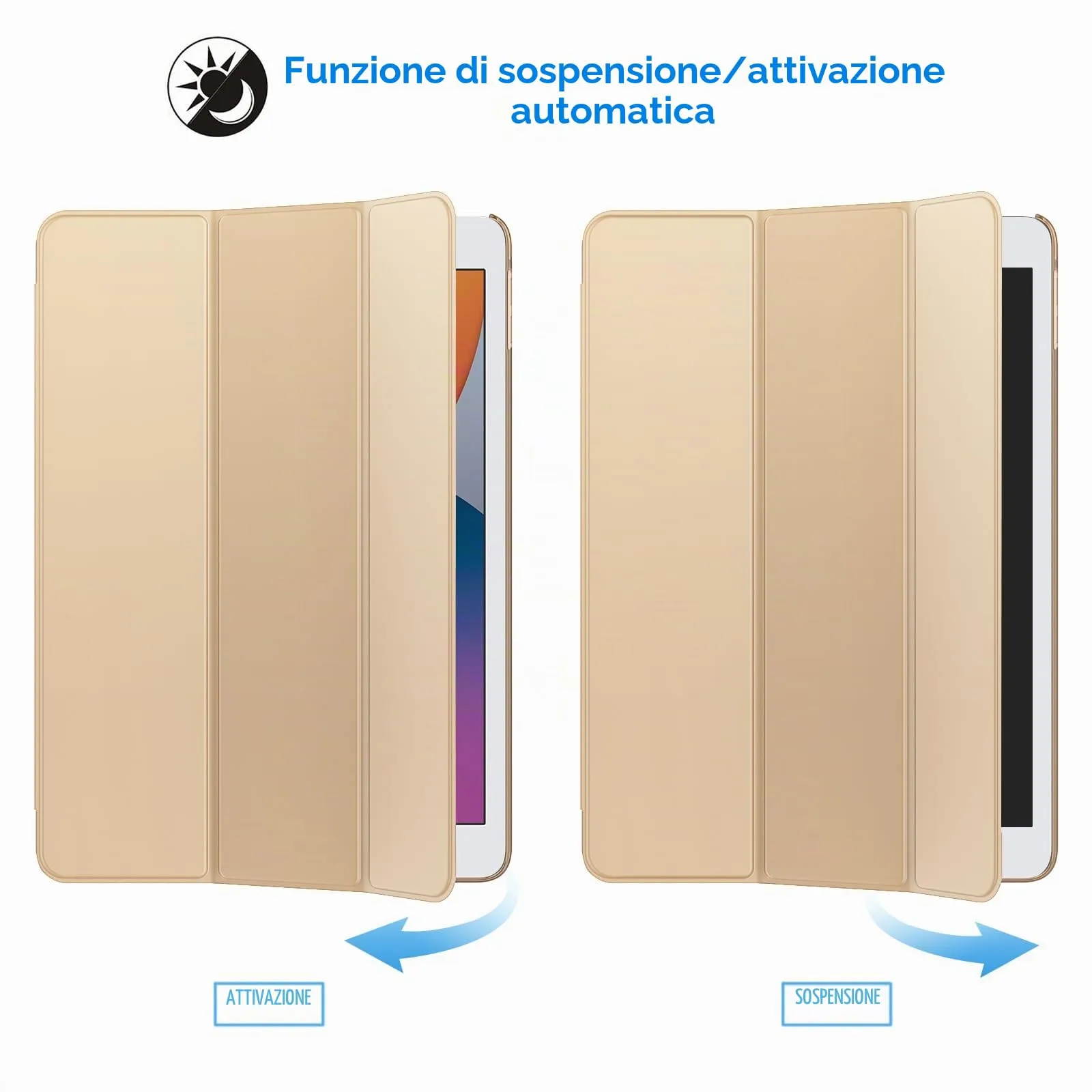 JETech Custodia per iPad 9ª/8ª/7ª Gen 10,2", Beige - immagine 6