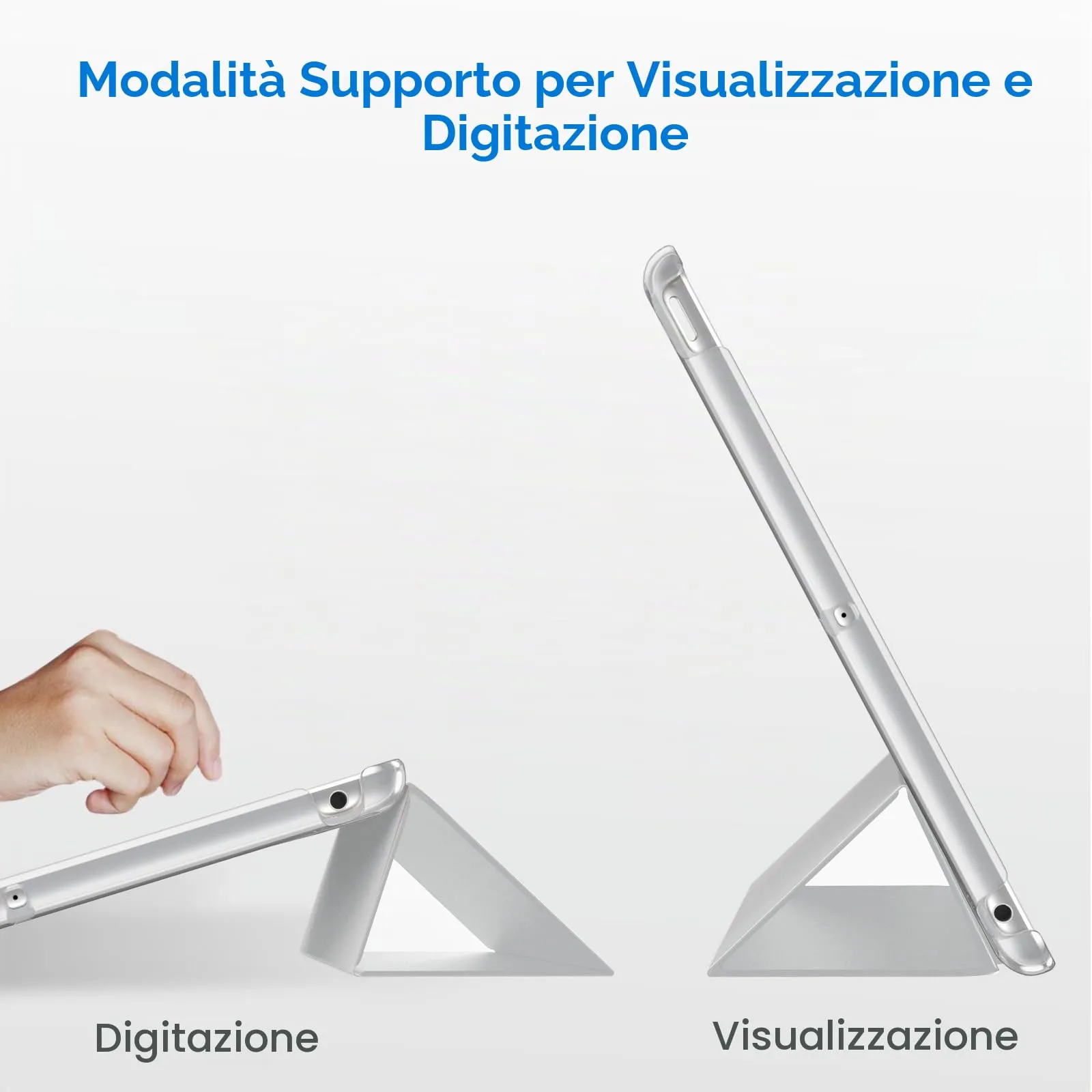 JETech Custodia per iPad 9ª/8ª/7ª Gen 10,2", Argento - immagine 5