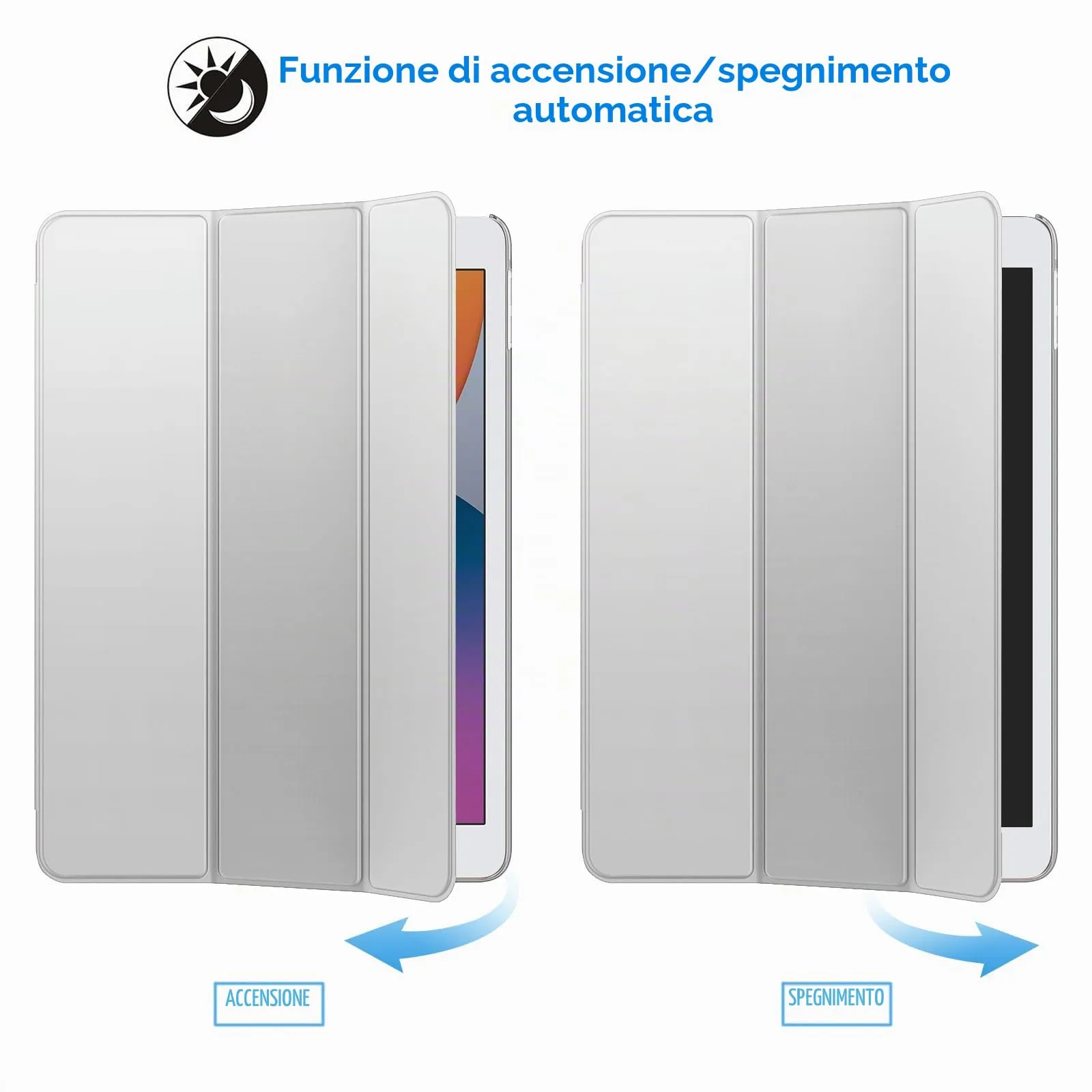 JETech Custodia per iPad 9ª/8ª/7ª Gen 10,2", Argento - immagine 6