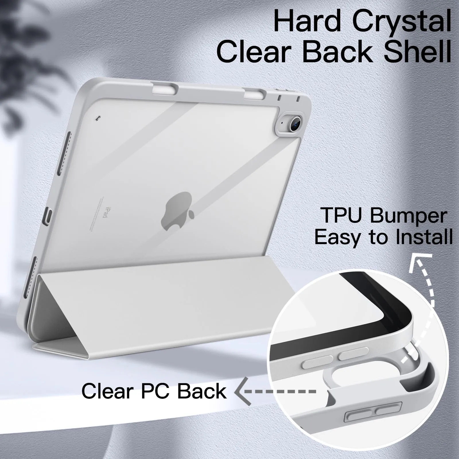 JETech Custodia per iPad 11ª/10ª Gen, Argento - immagine 3