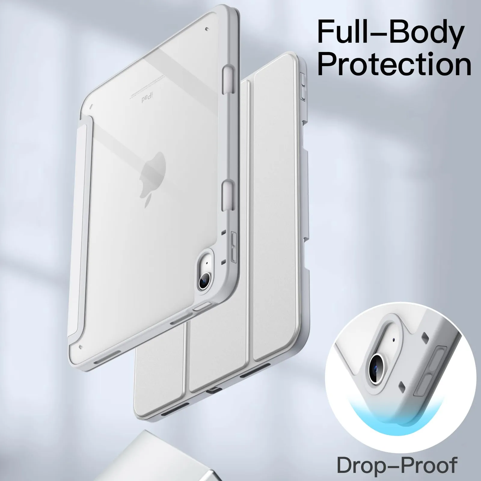JETech Custodia per iPad 11ª/10ª Gen, Argento - immagine 4