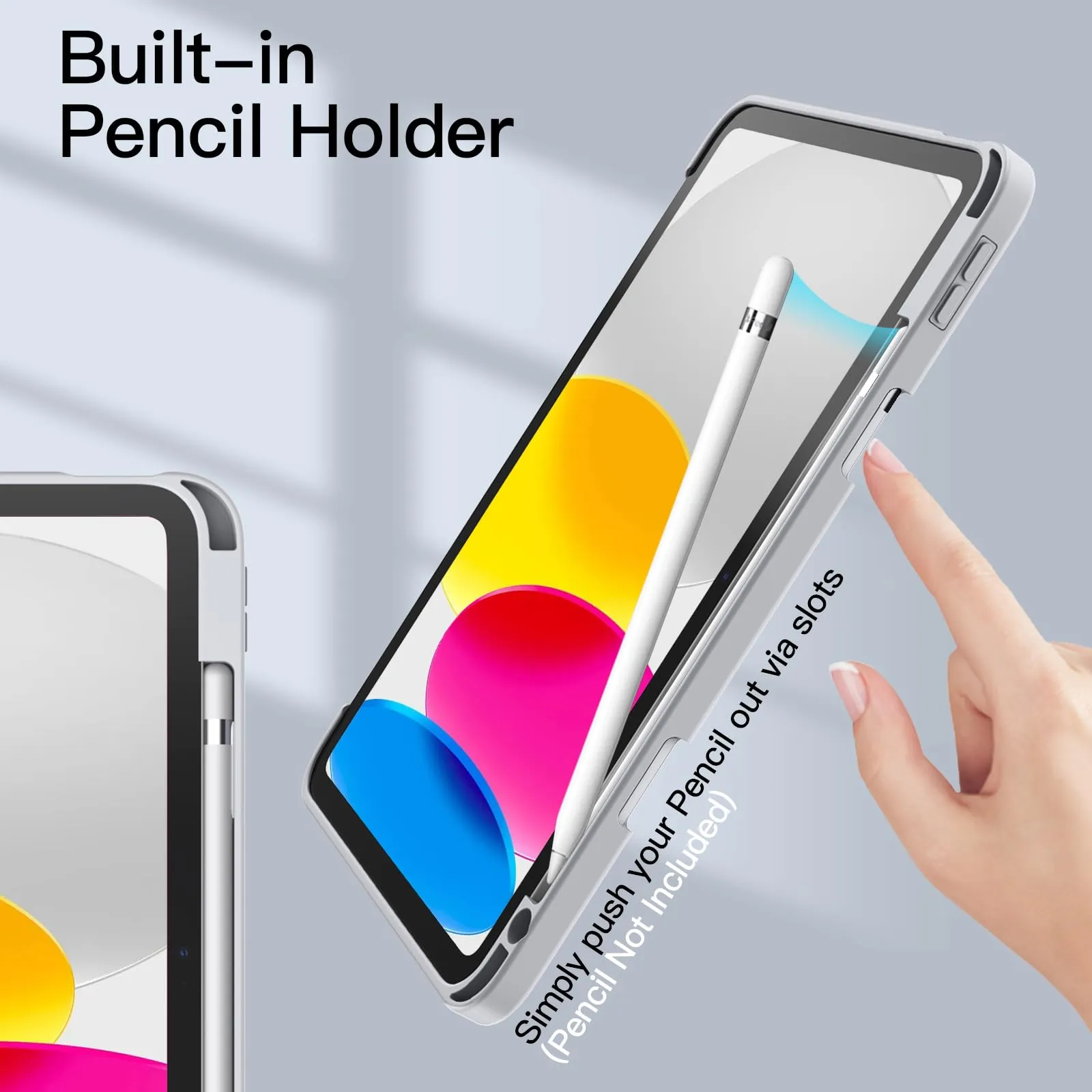 JETech Custodia per iPad 11ª/10ª Gen, Argento - immagine 5