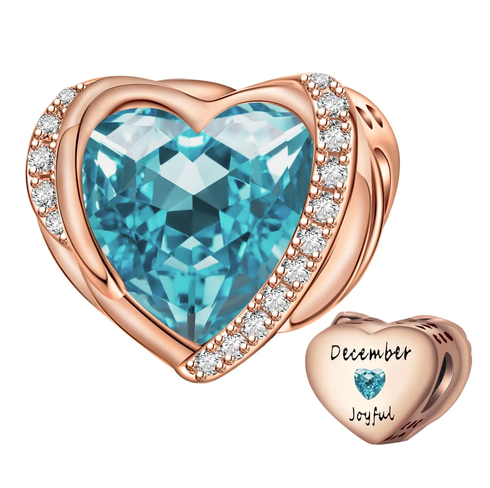 NINGAN Ciondoli Ali d'Angelo con Perla a Cuore in Argento Sterling 925 - immagine 1