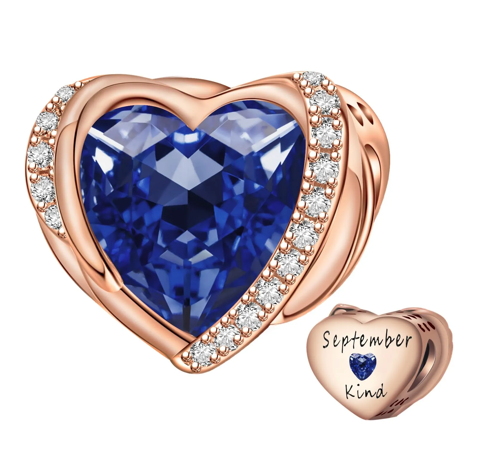 NINGAN Ciondolo Cuore con Ali d'Angelo in Argento Sterling 925 e Perla - immagine 1