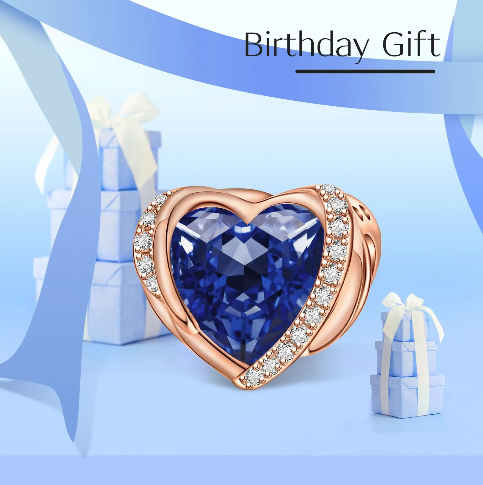 NINGAN Ciondolo Cuore con Ali d'Angelo in Argento Sterling 925 e Perla - immagine 2