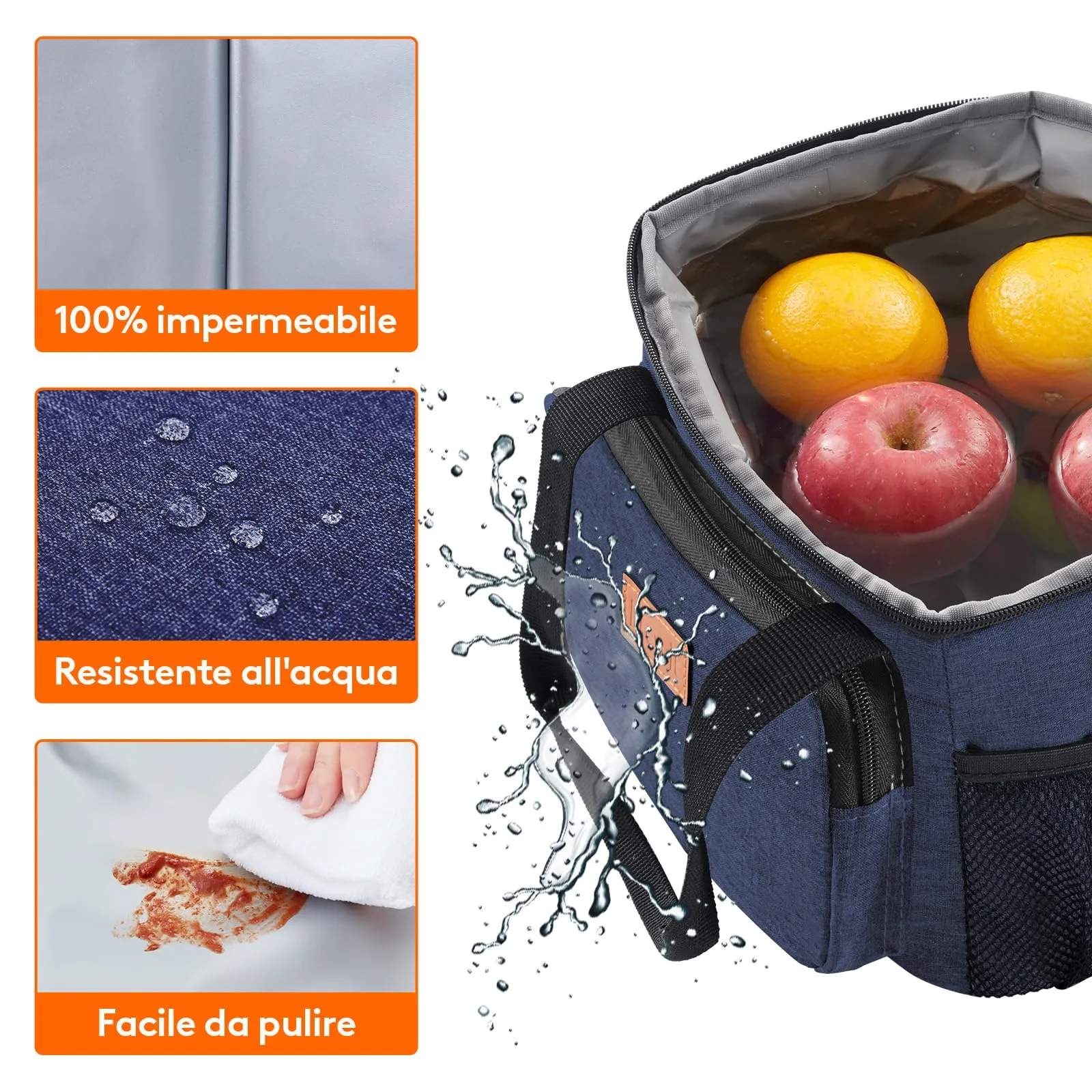 Lifewit Borsa Termica Porta Pranzo 9L, Blu Scuro - immagine 6